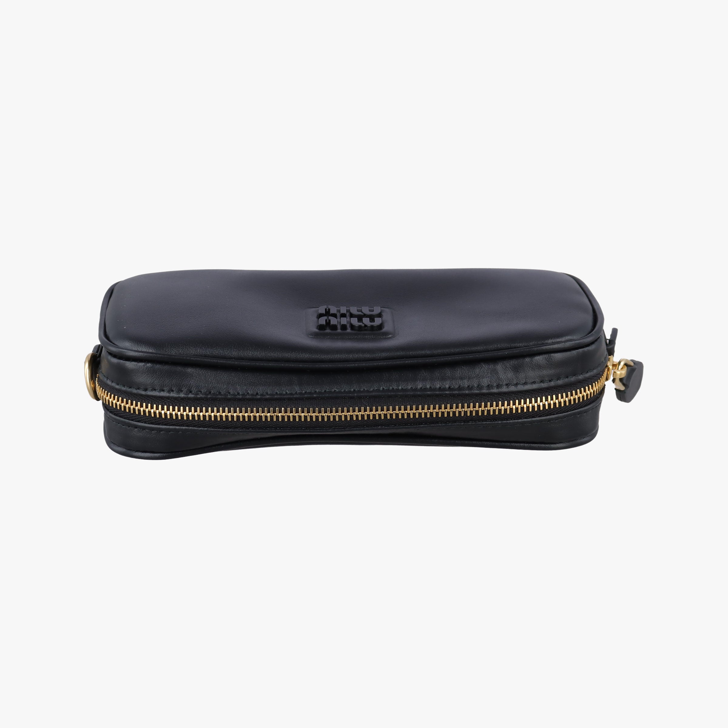Logo belt Black leather DNP104ロゴベルト ブラック レザー DNP104