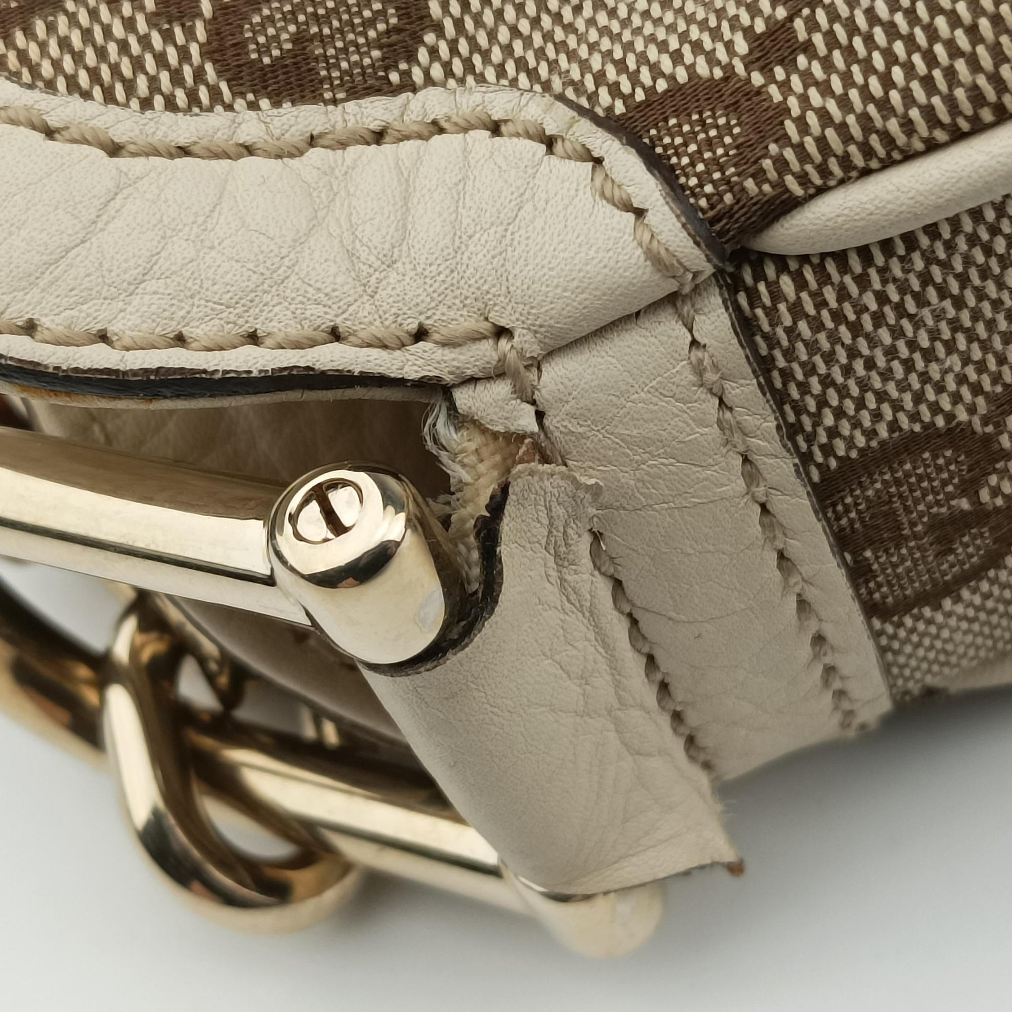 Bamboo Beige×White Canvas×Leather 282315 B011336067バンブー ベージュ×ホワイト キャンバス×レザー 282315 B011336067