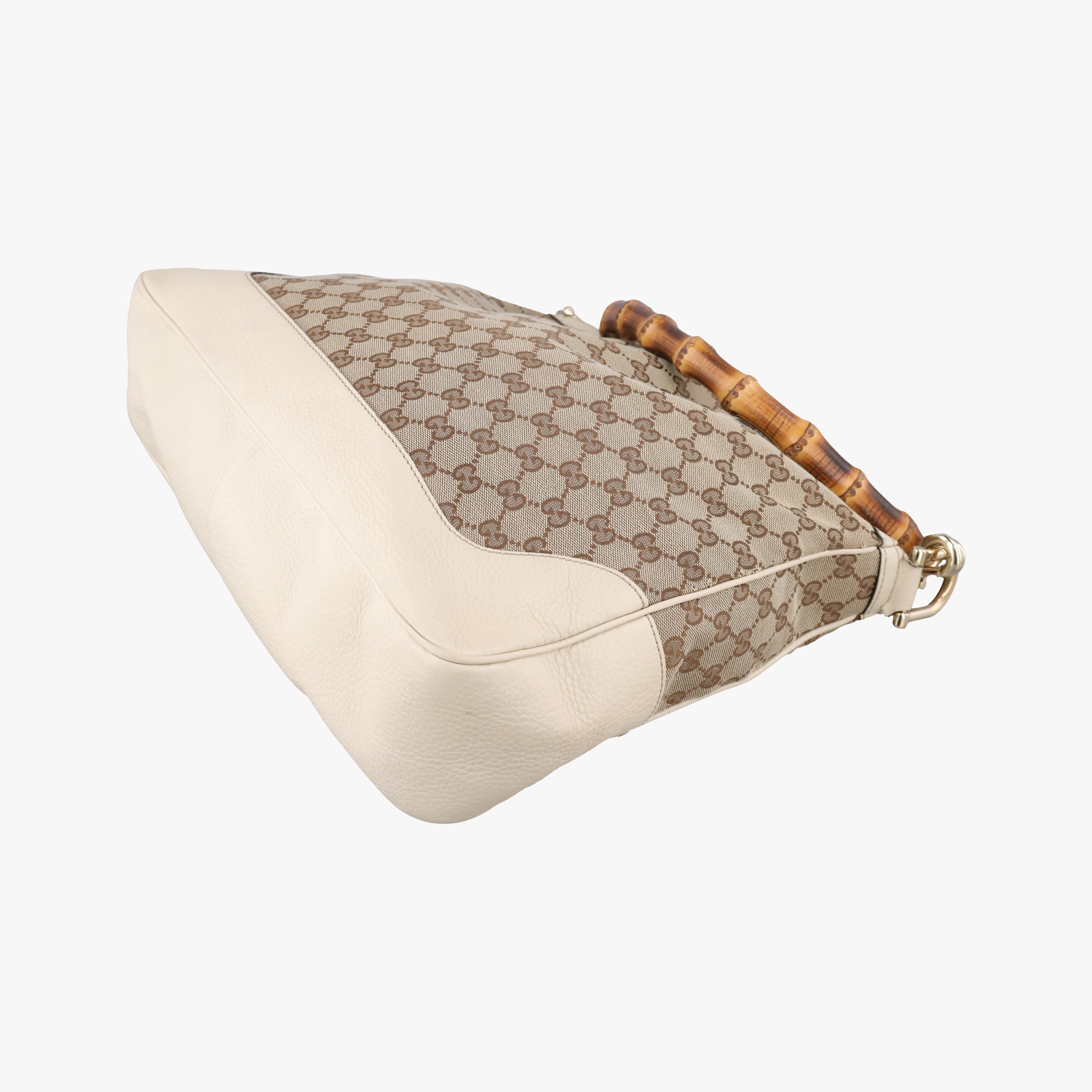 Bamboo Beige×White Canvas×Leather 282315 B011336067バンブー ベージュ×ホワイト キャンバス×レザー 282315 B011336067