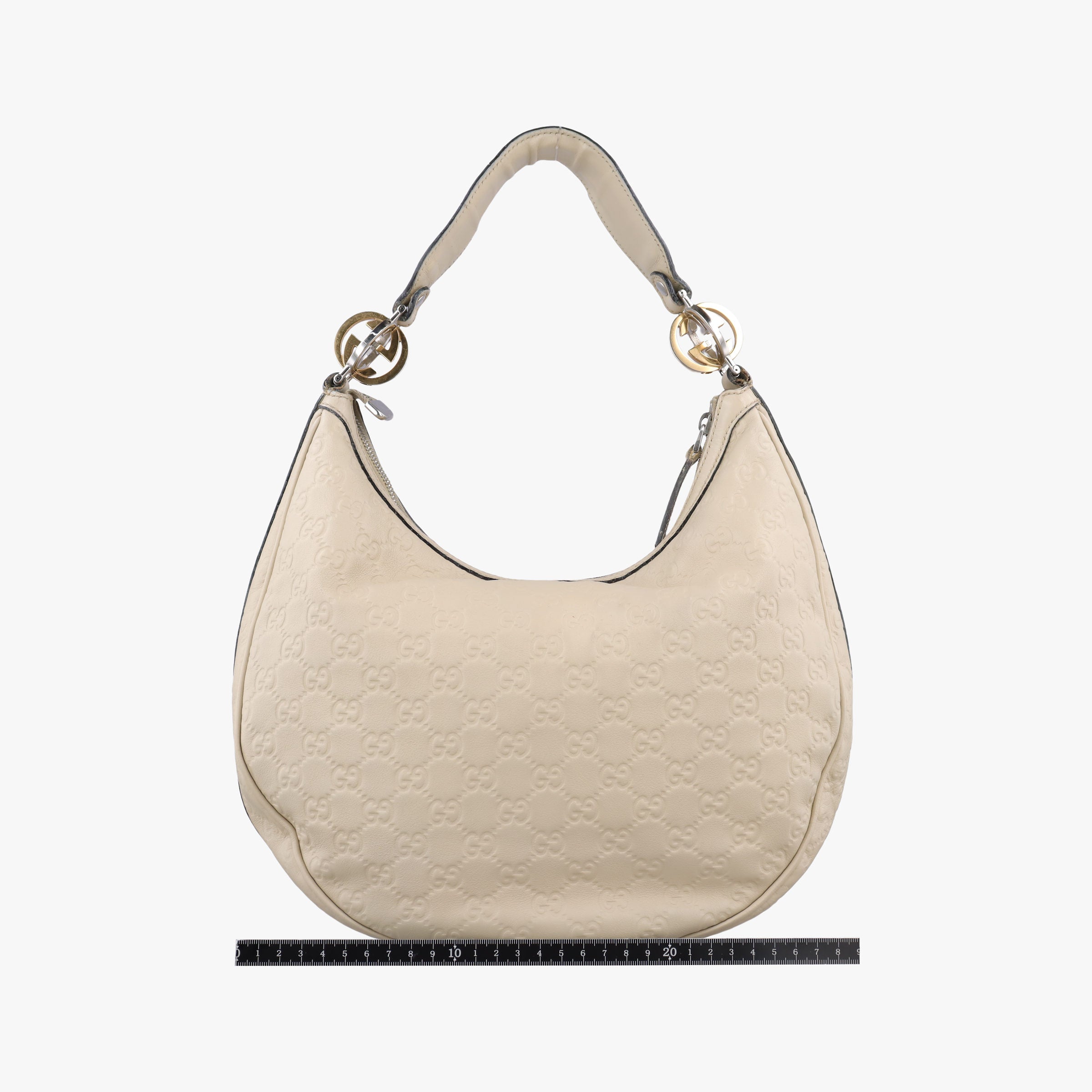 GG Twins Hobo White Leather 232962 B7930886GGツインズ ホワイト レザー 232962 B7930886