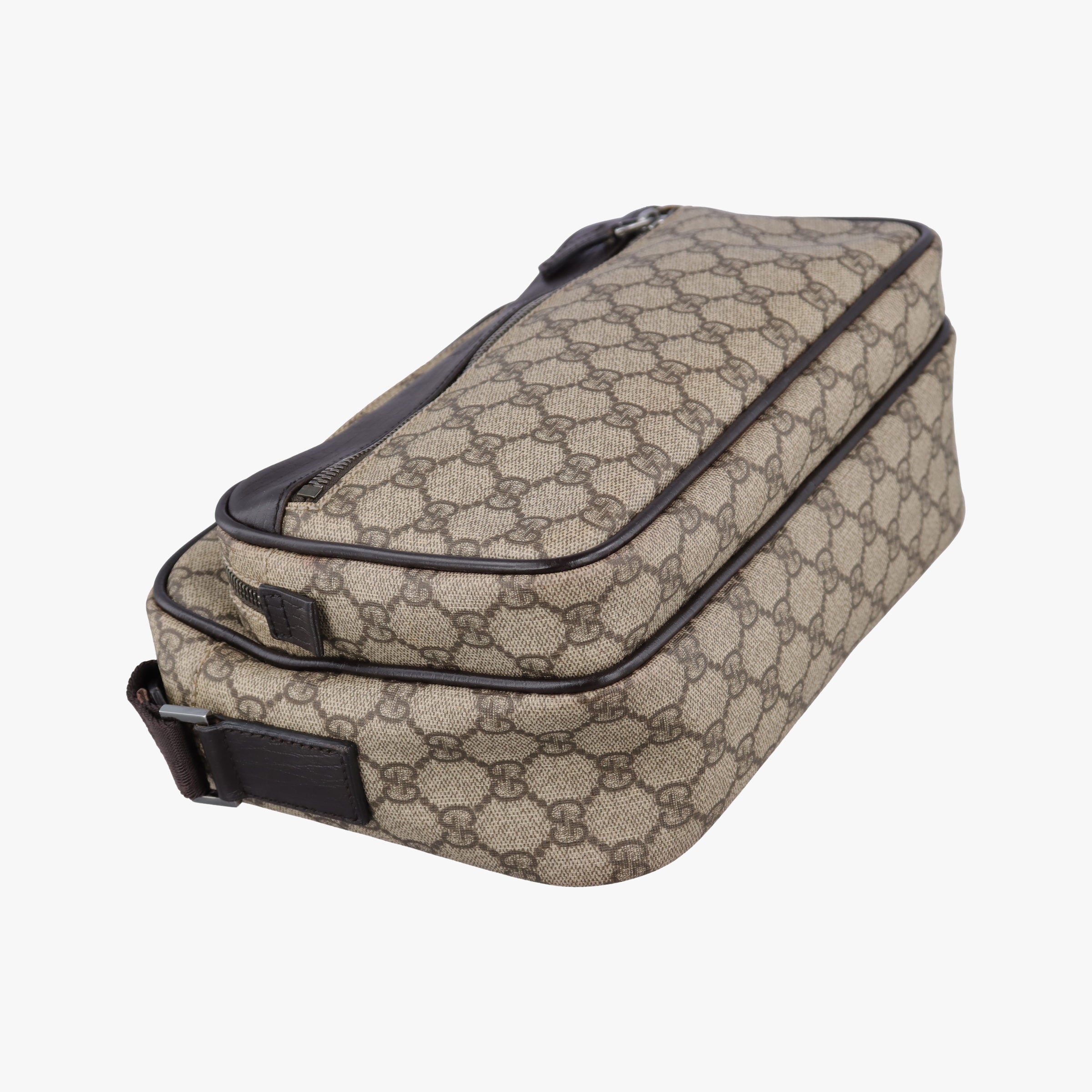 GG Plus Brownxbeige PVC coated canvasxLeather 114531 GGプラス ブラウンxベージュ PVCコーティングキャンバスxレザー 114531