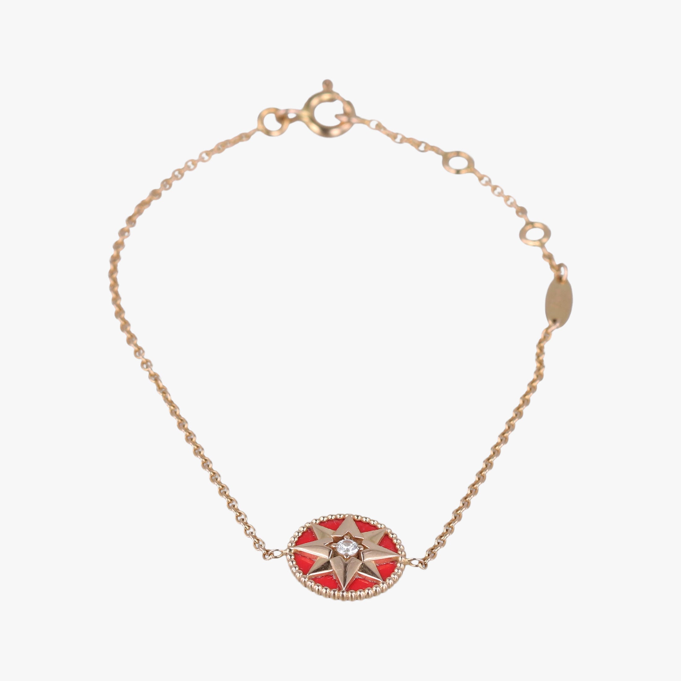 Rose des Vents medallion Red×rose golden AU750 125093ローズデヴァン メダリオン レッド×ローズゴールド AU750 125093