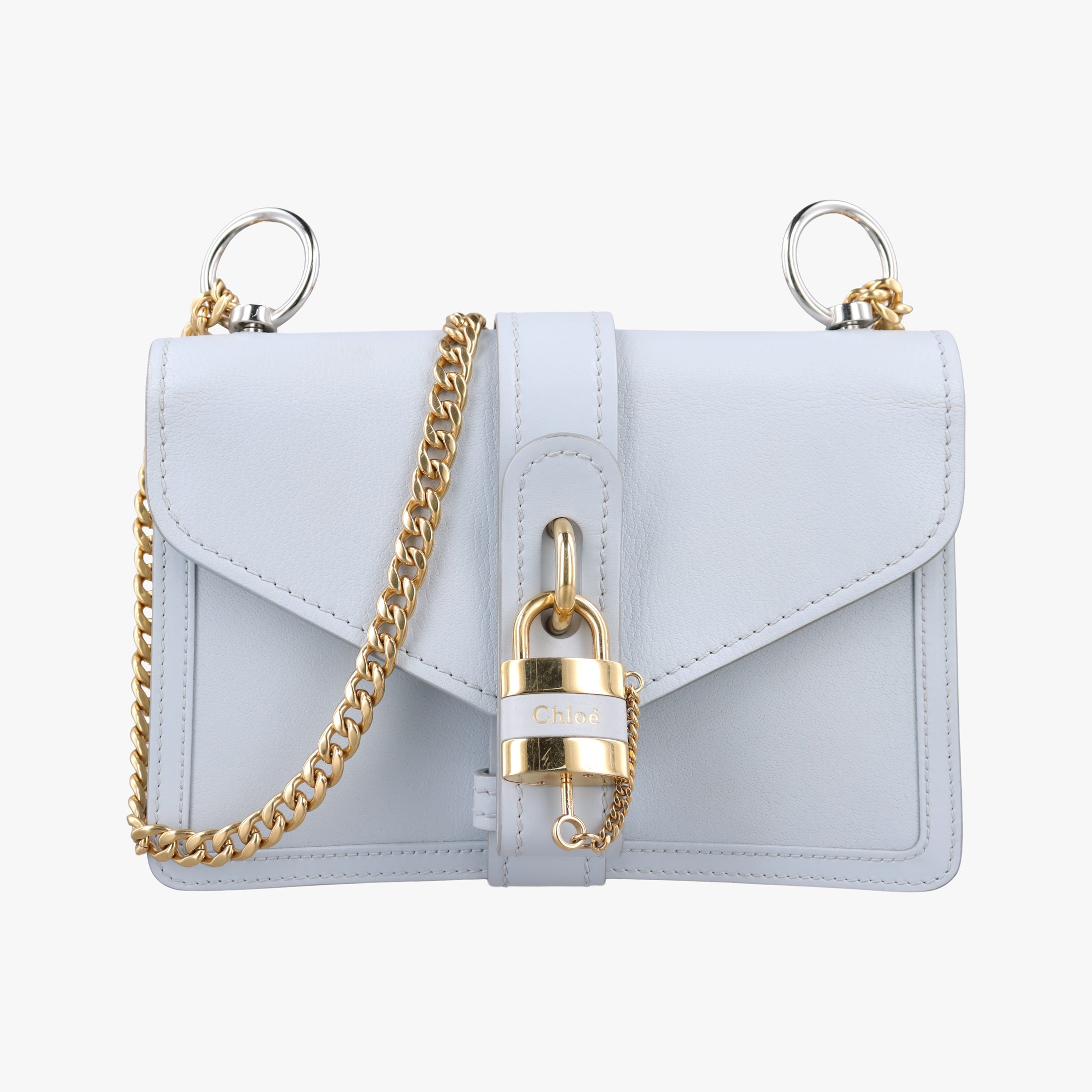 Abbey Chain Mini Light Blue Leather 04195765-9アビー チェーン ミニ ライトブルー レザー 04195765-9
