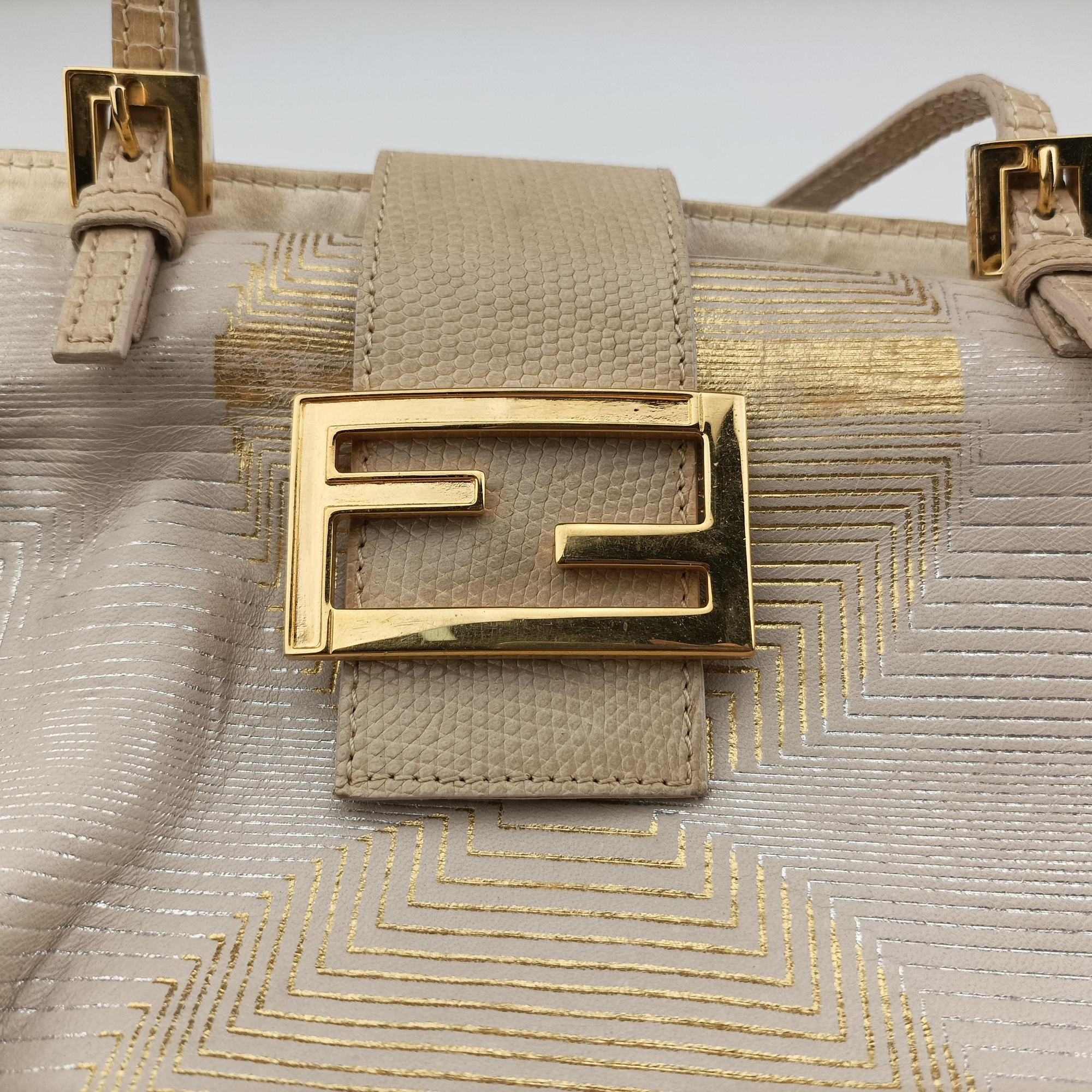 Bento Box Beige×Golden Canvas×Leather 101633 10163350002ベントー ボックス ベージュ×ゴールド キャンバス×レザー 101633 10163350002