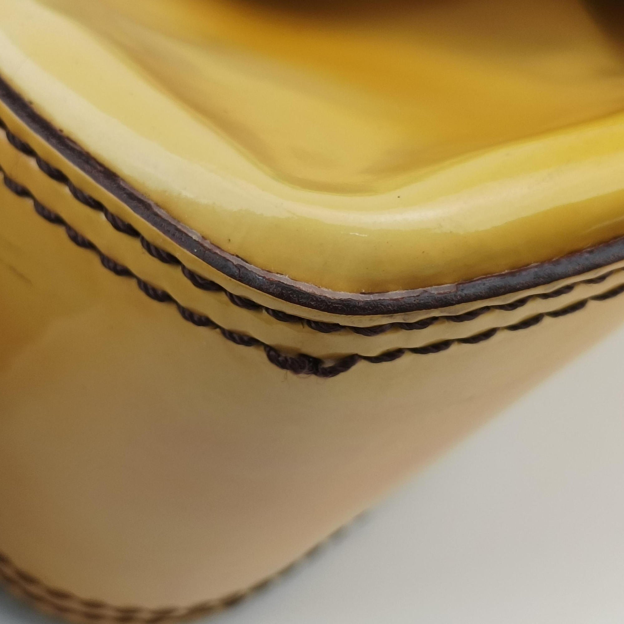 B Bag Yellow Patent Leather 8BN165 2415-8BN165-UNU-098Bバッグ イエロー レザー 8BN165 2415-8BN165-UNU-098