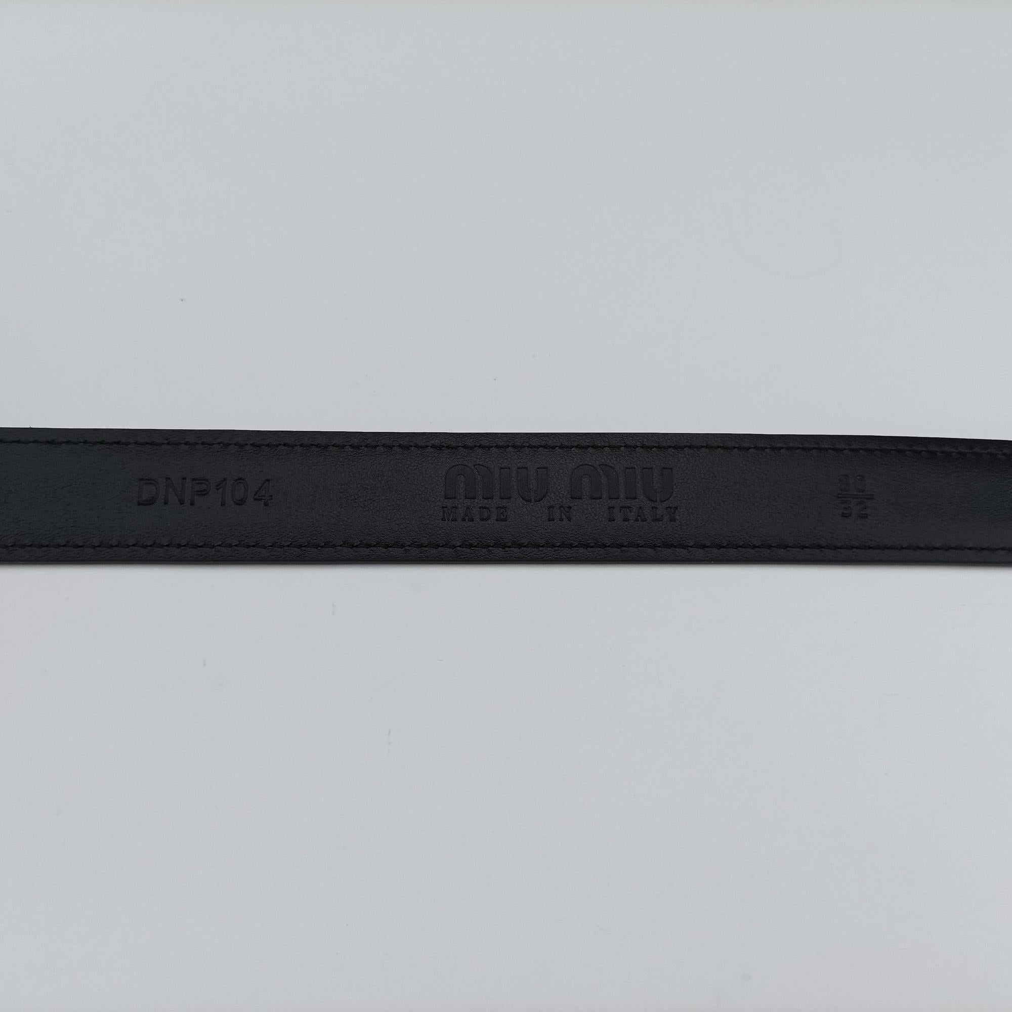 Logo belt Black leather DNP104 80/32ロゴベルト ブラック レザー DNP104 80/32