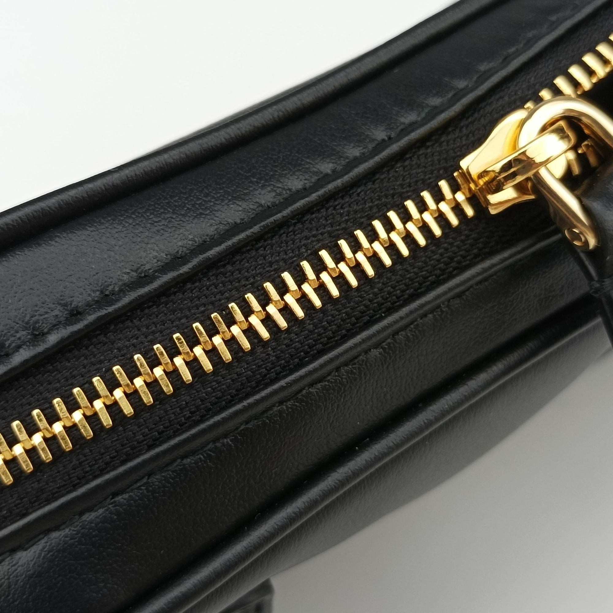 Logo belt Black leather DNP104 80/32ロゴベルト ブラック レザー DNP104 80/32