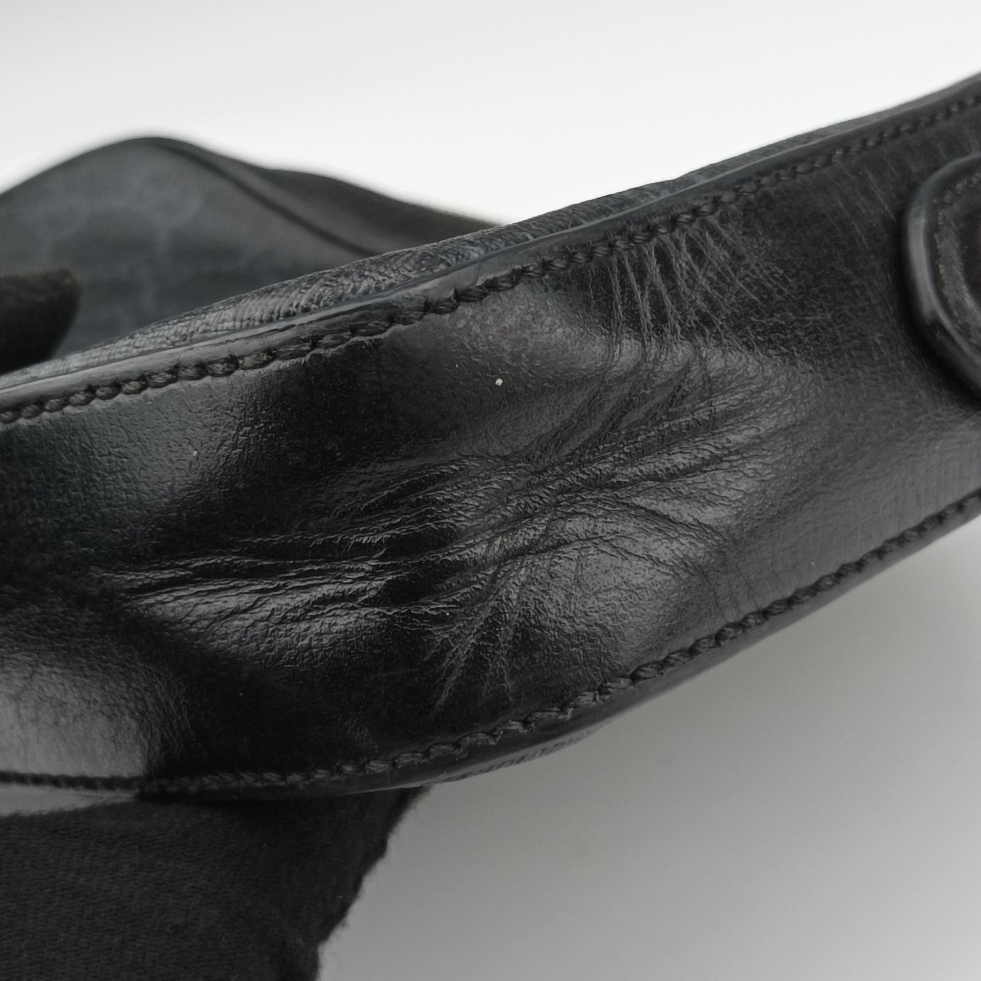 Interlocking G Messenger Black PVC coated canvas×Leather 703468 H037807826インターロッキングG ブラック PVCコーティングキャンバス×レザー 703468 H037807826