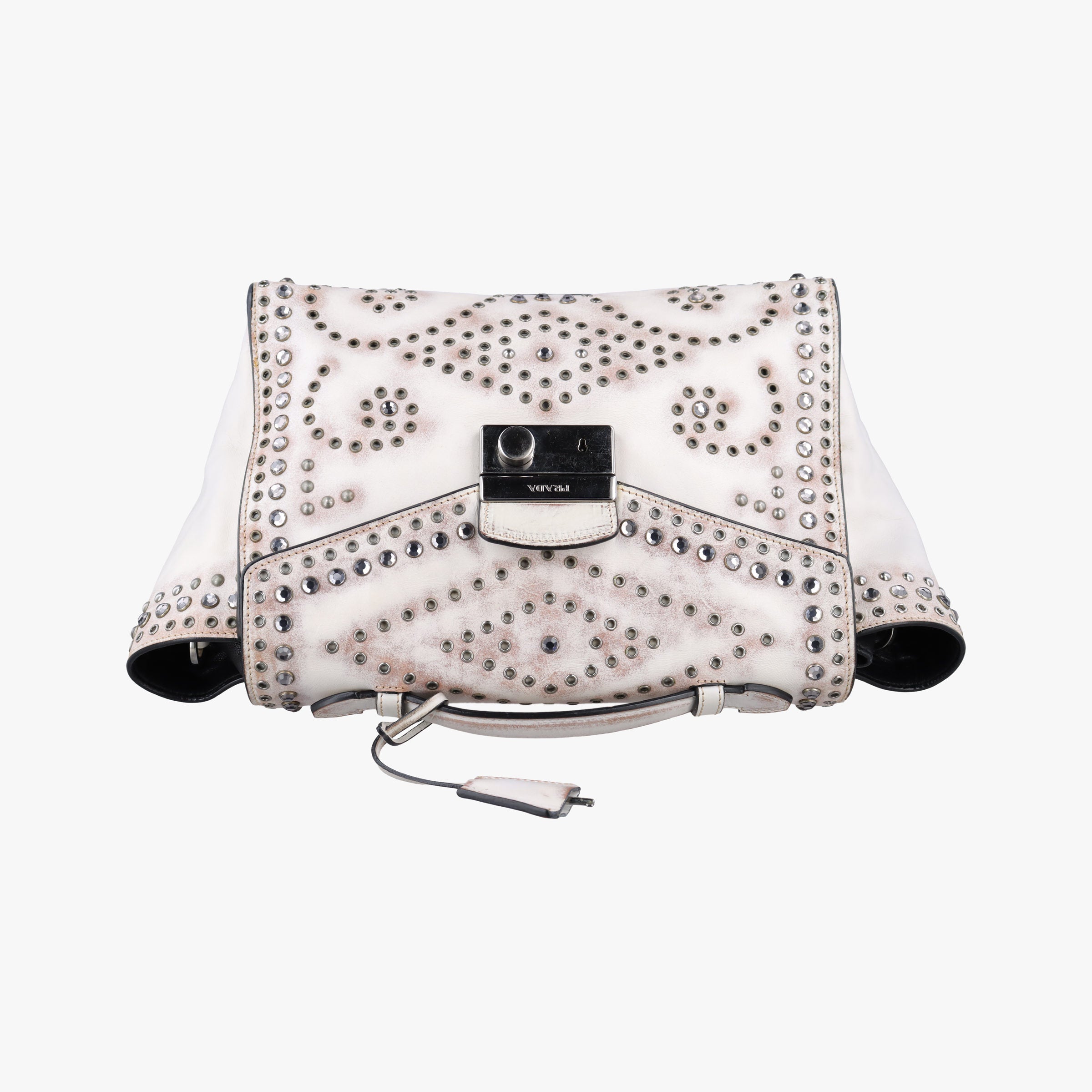 Vitello Vintage Studded Sound White Leather 110ヴィテッロ ヴィンテージ スタッデッド サウンド ホワイト レザー 110