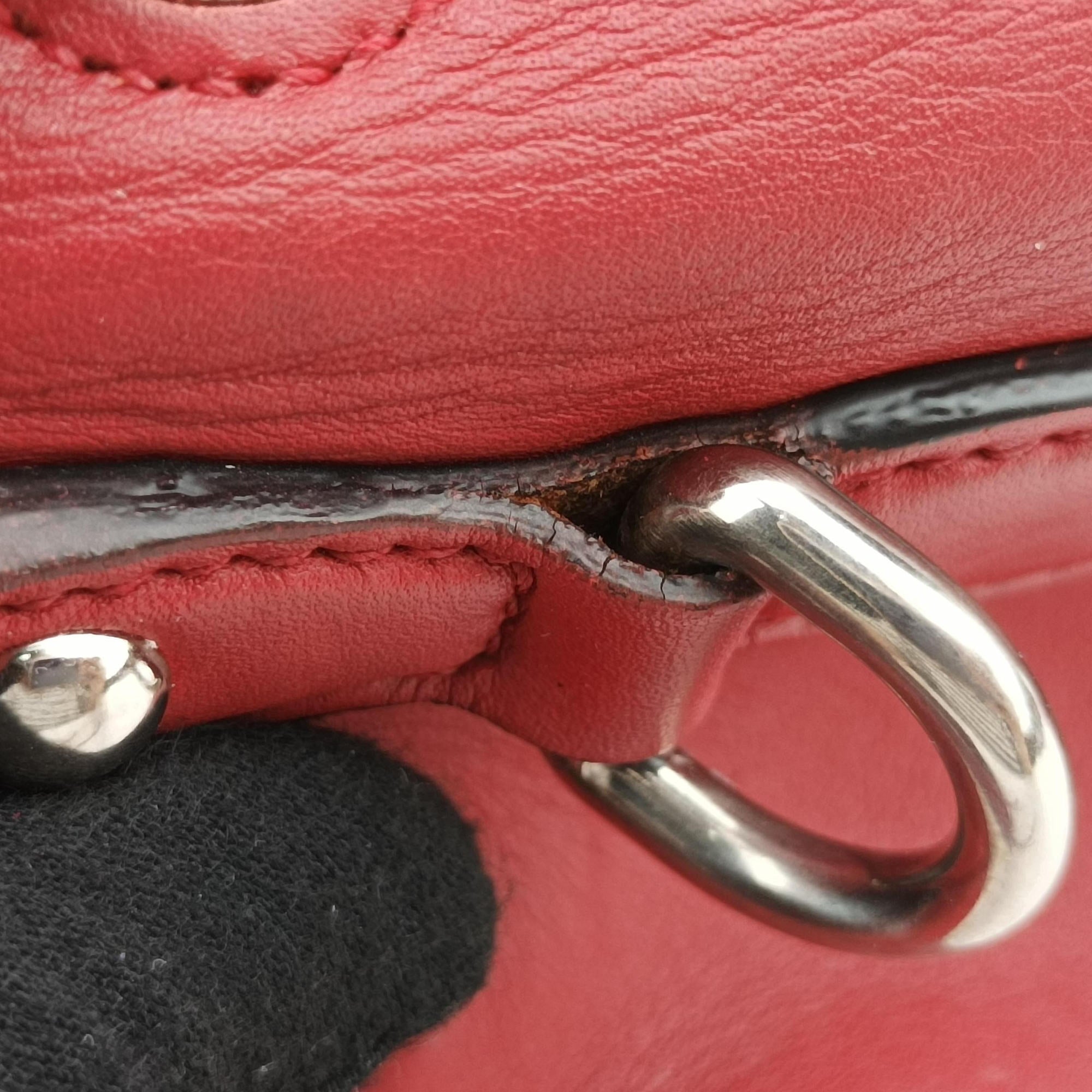 Tassel Drawstring Bucket Red leather BR5069 103タッセル ドローストリング バケツ レッド レザー BR5069 103