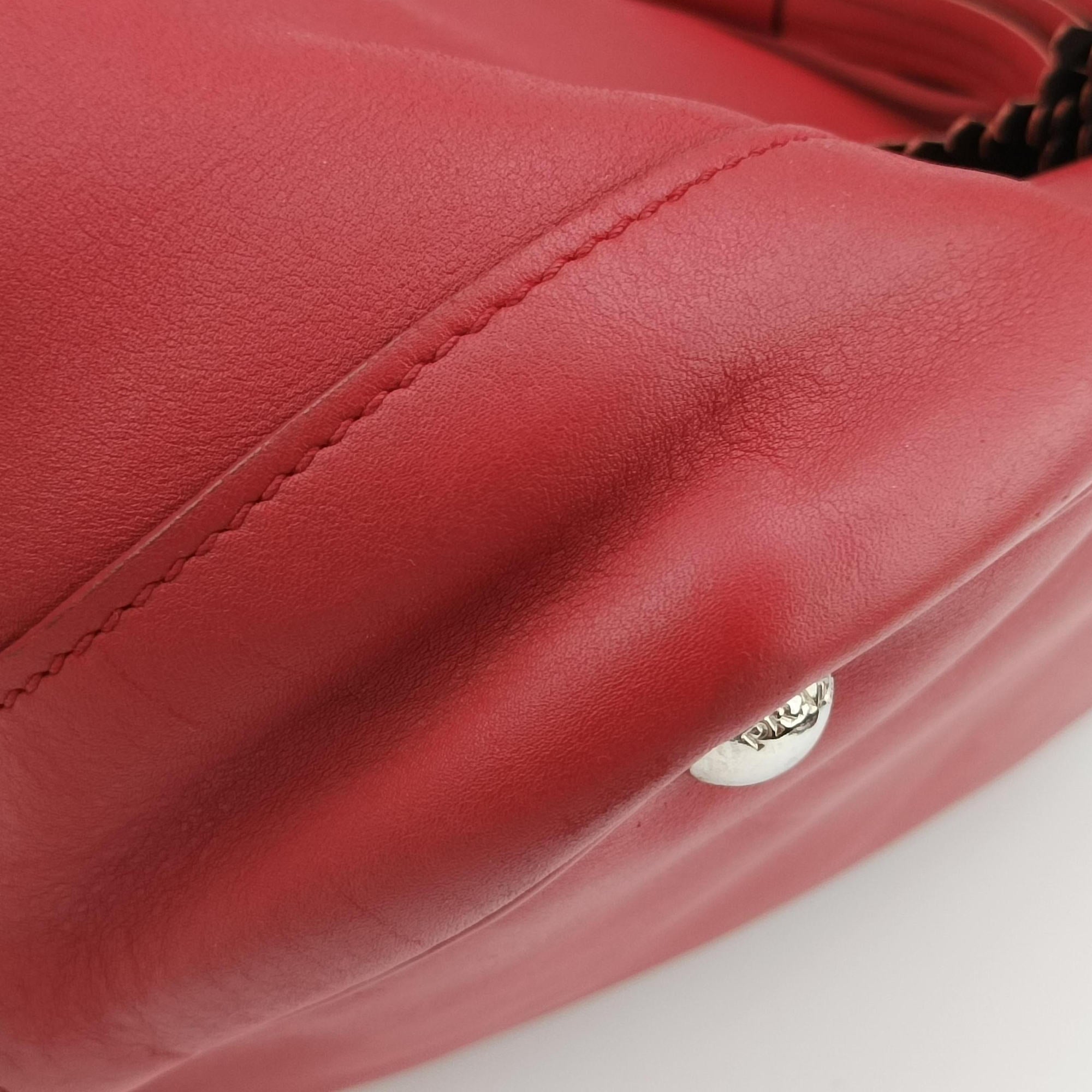 Tassel Drawstring Bucket Red leather BR5069 103タッセル ドローストリング バケツ レッド レザー BR5069 103