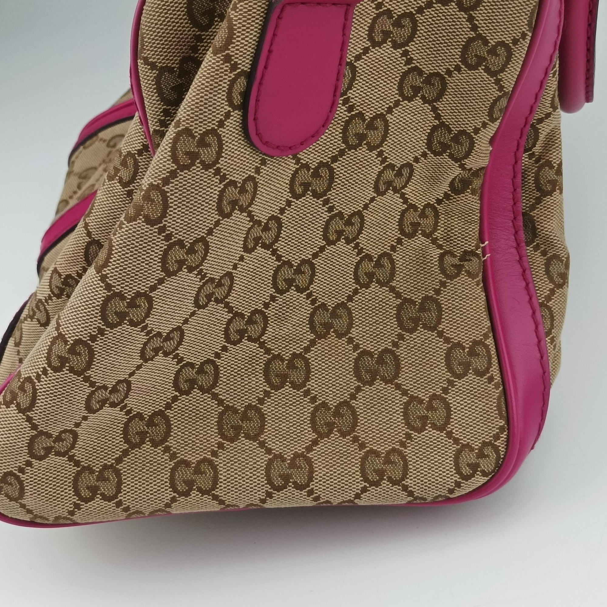 Sherry Line beige×rose canvas×leather 247205 G015853331シェリーライン ベージュ×ローズ キャンバス×レザー 247205 G015853331