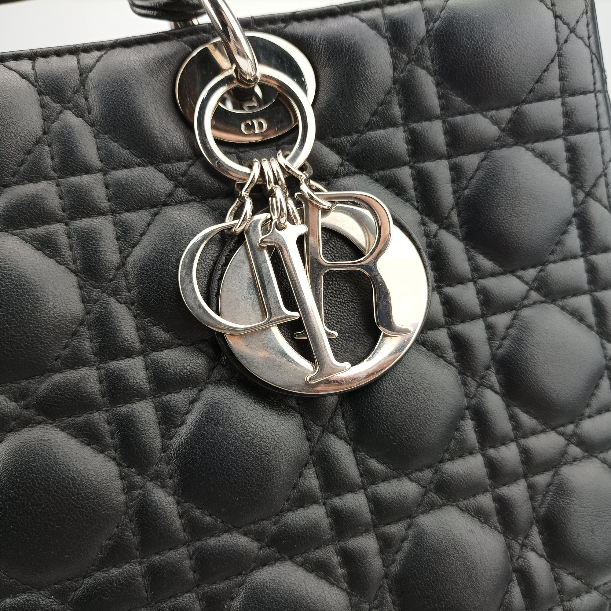 Lady Dior Black lambskin 17-BO-0112レディディオール ブラック ラムスキン 17-BO-0112