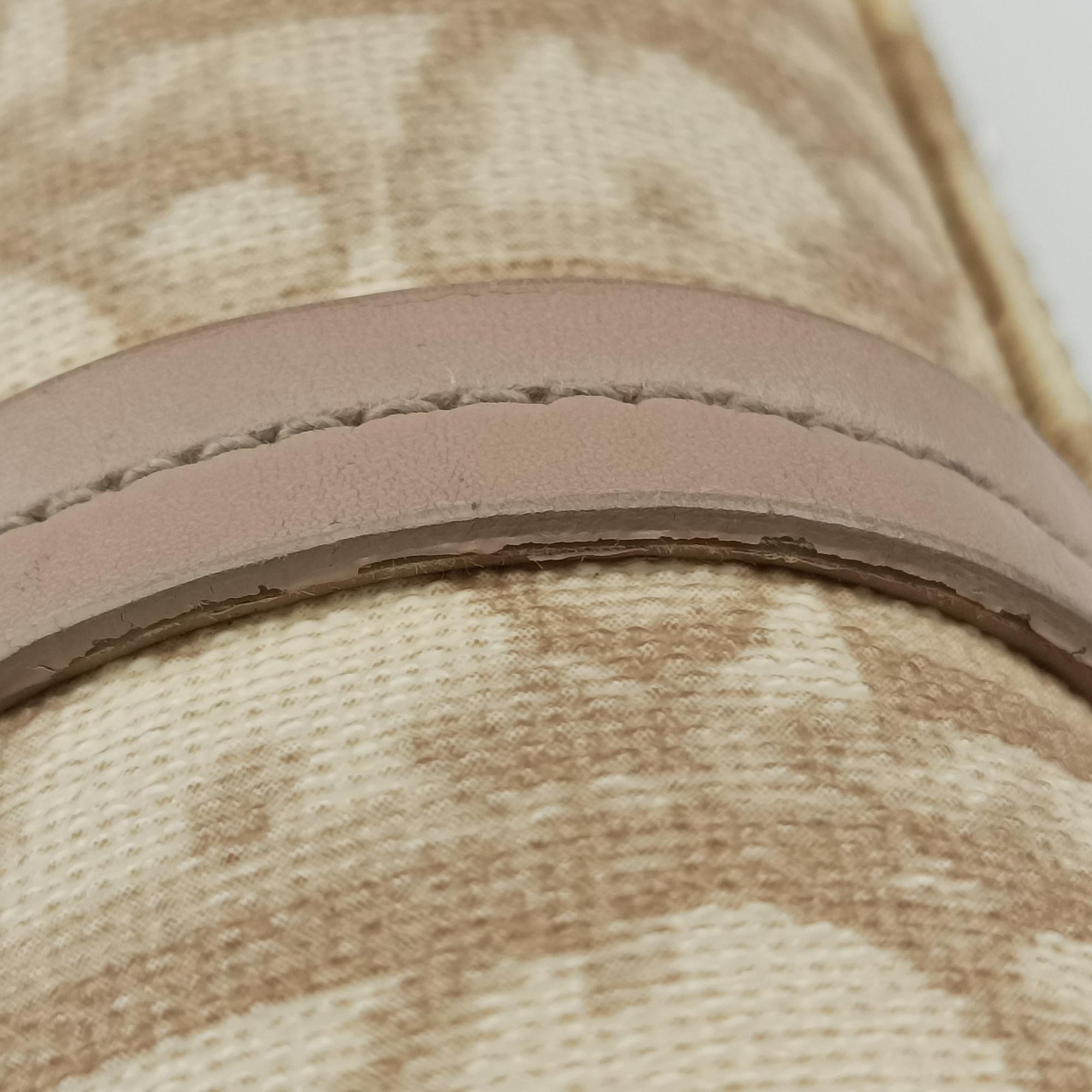 Romantic Trotter Beige x Pink PVC coated canvas x velour 03-BO-1025ロマンティックトロッター ベージュ×ピンク PVCコーティングキャンバスxベロア 03-BO-1025