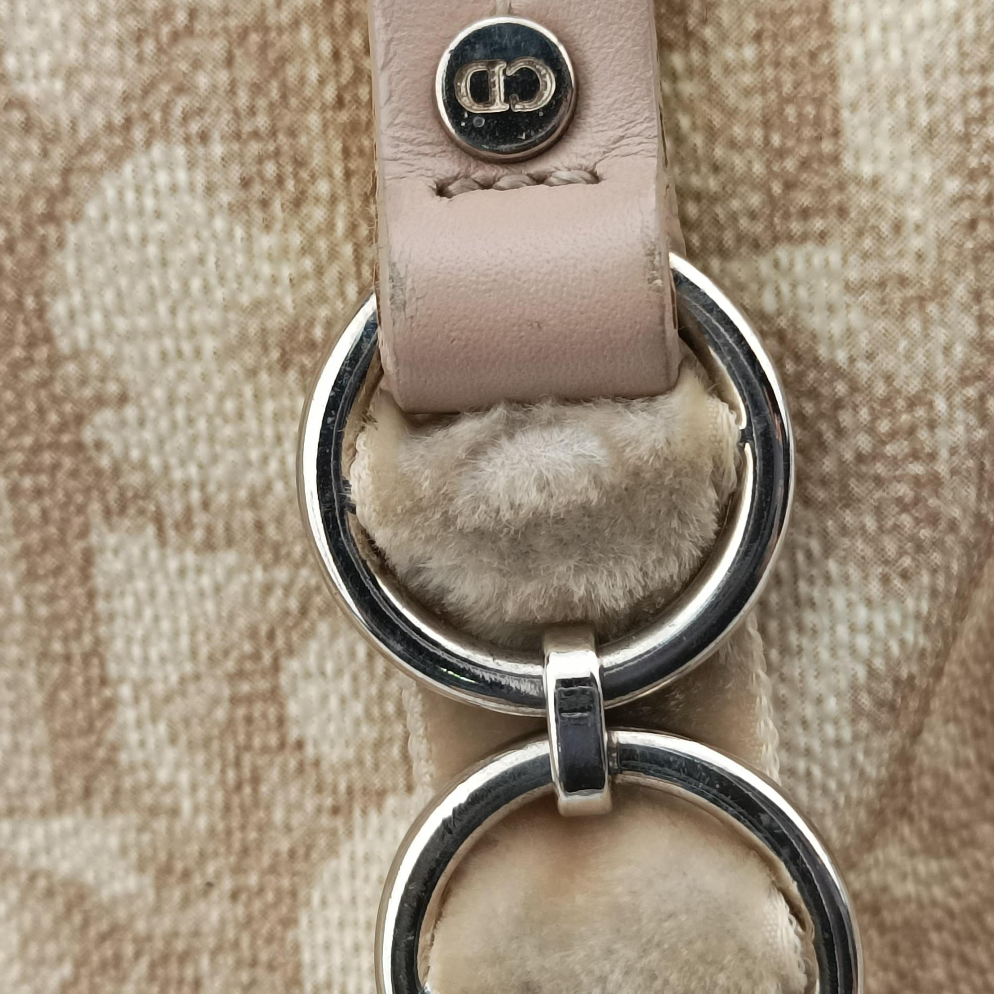 Romantic Trotter Beige x Pink PVC coated canvas x velour 03-BO-1025ロマンティックトロッター ベージュ×ピンク PVCコーティングキャンバスxベロア 03-BO-1025