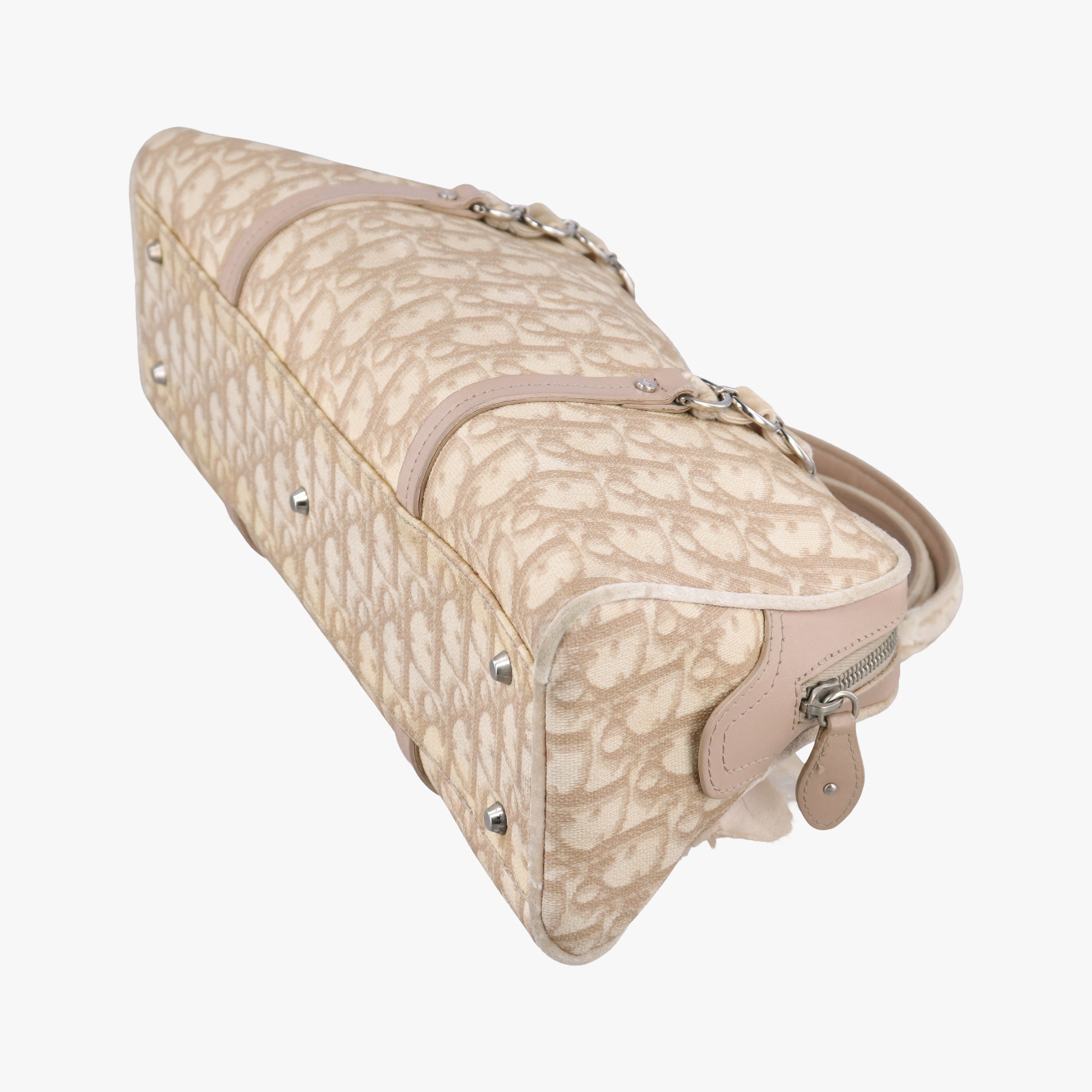 Romantic Trotter Beige x Pink PVC coated canvas x velour 03-BO-1025ロマンティックトロッター ベージュ×ピンク PVCコーティングキャンバスxベロア 03-BO-1025