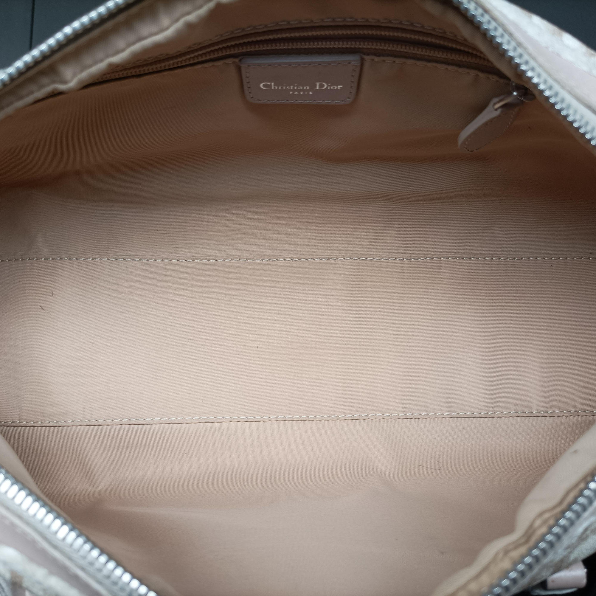 Romantic Trotter Beige x Pink PVC coated canvas x velour 03-BO-1025ロマンティックトロッター ベージュ×ピンク PVCコーティングキャンバスxベロア 03-BO-1025