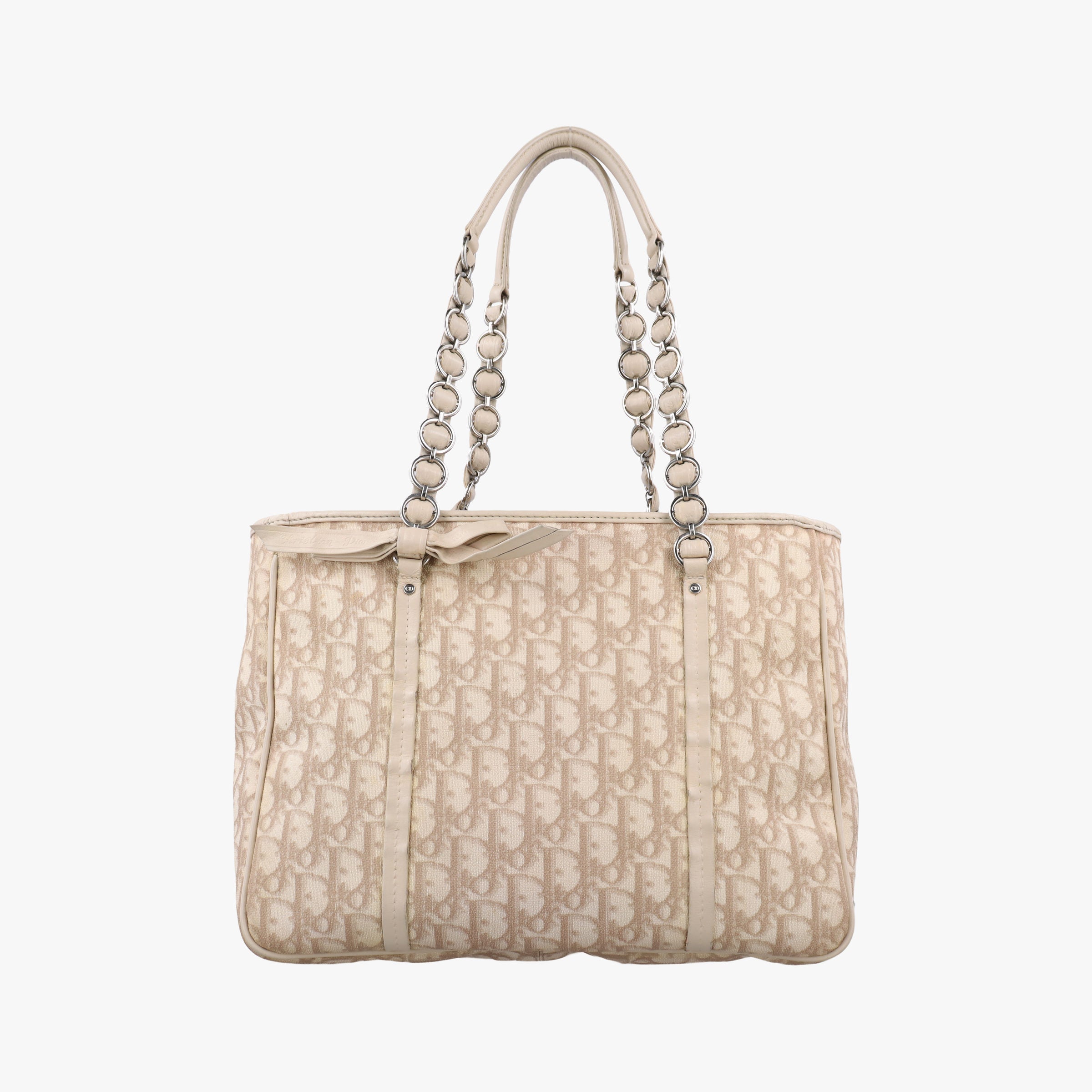 Diorissimo Romantique Beige PVC coated canvas ×Leather 02-BO-1026ディオリッシモロマンティック ベージュ PVCコーティングキャンバス×レザー 02-BO-1026