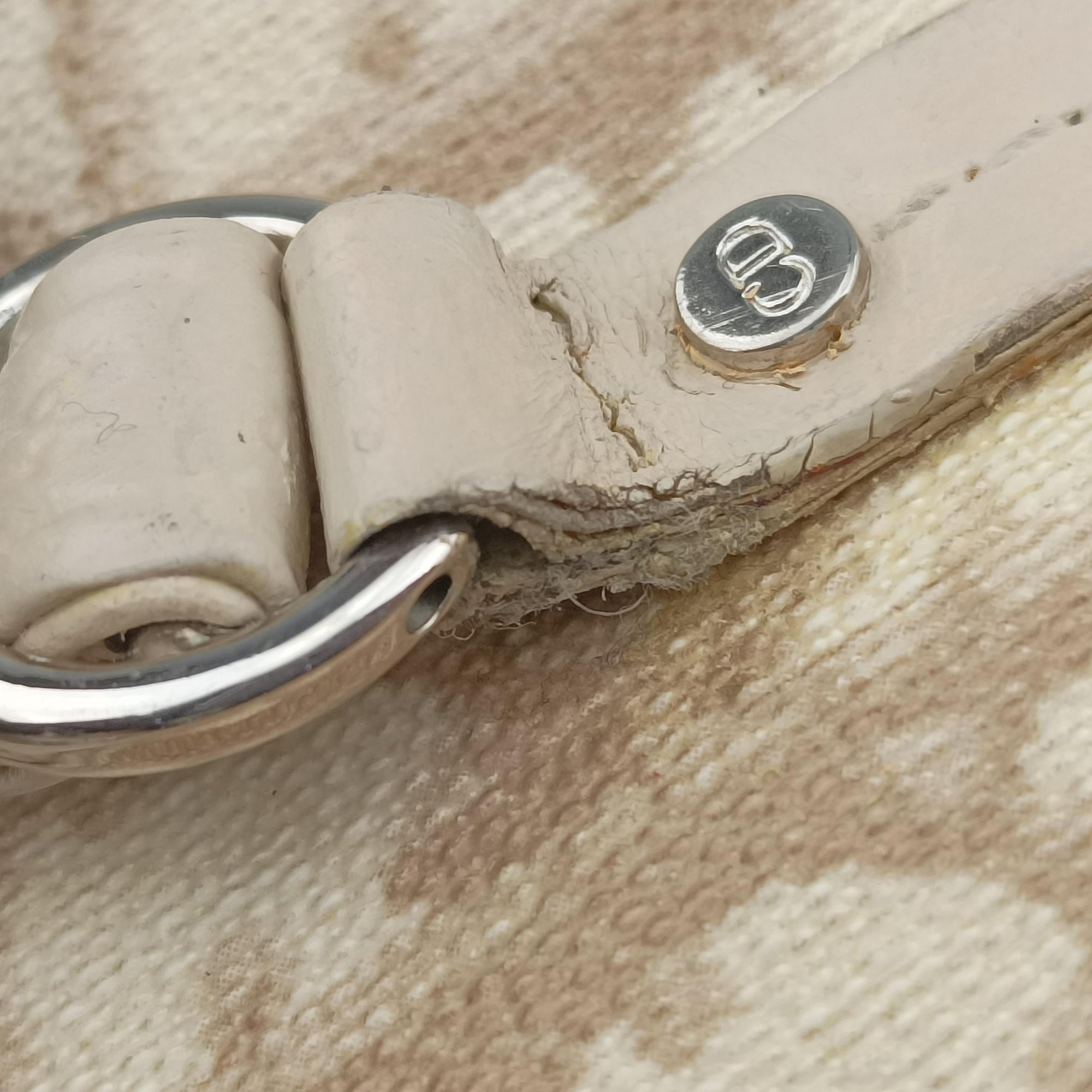 Diorissimo Romantique Beige PVC coated canvas ×Leather 02-BO-1026ディオリッシモロマンティック ベージュ PVCコーティングキャンバス×レザー 02-BO-1026