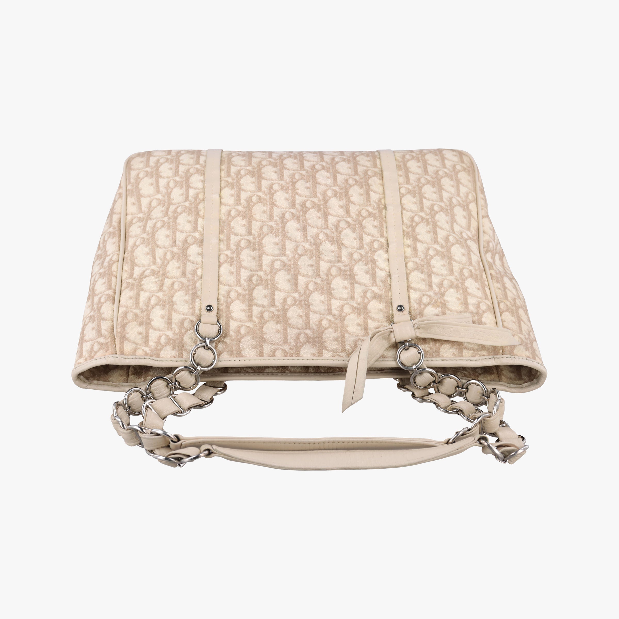 Diorissimo Romantique Beige PVC coated canvas ×Leather 02-BO-1026ディオリッシモロマンティック ベージュ PVCコーティングキャンバス×レザー 02-BO-1026