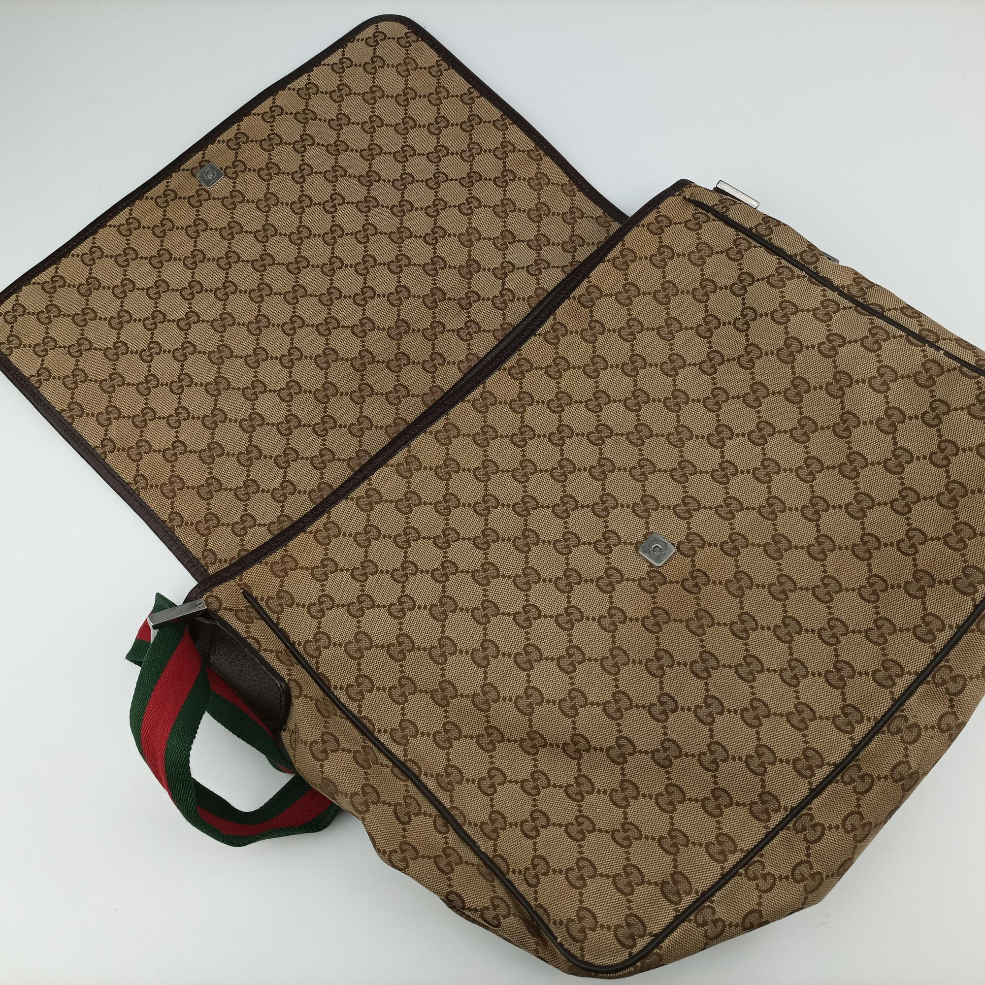 GG Supreme DiaperBag Brown canvas 233052 C9561317GGスプリーム マザーズバッグ ブラウン キャンバス 233052 C9561317