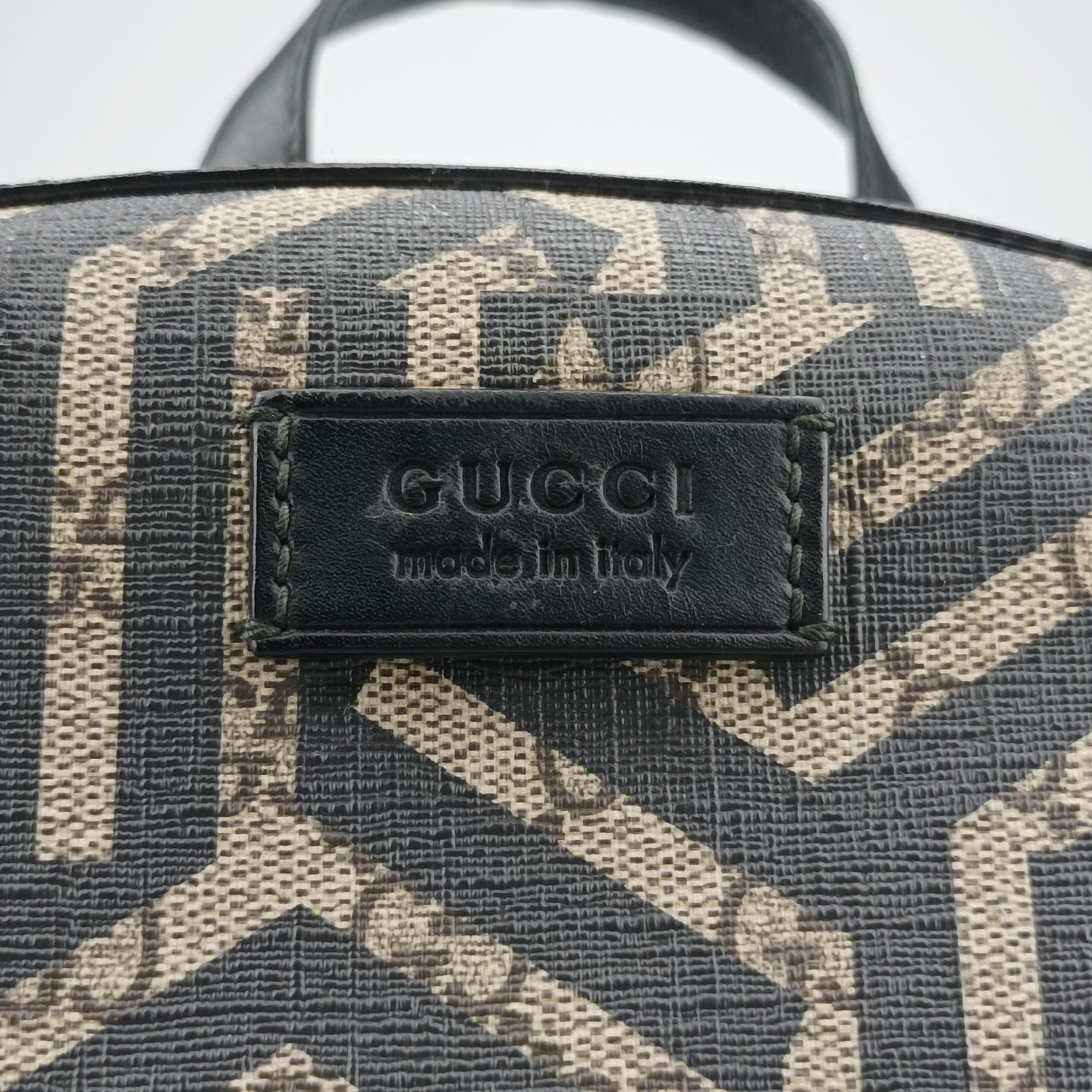 GG Blooms Beige×Black×Multicolor PVC coated canvas 406370 G019327161GGブルームス ベージュ×ブラック×マルチカラ PVCコーティングキャンバス 406370 G019327161