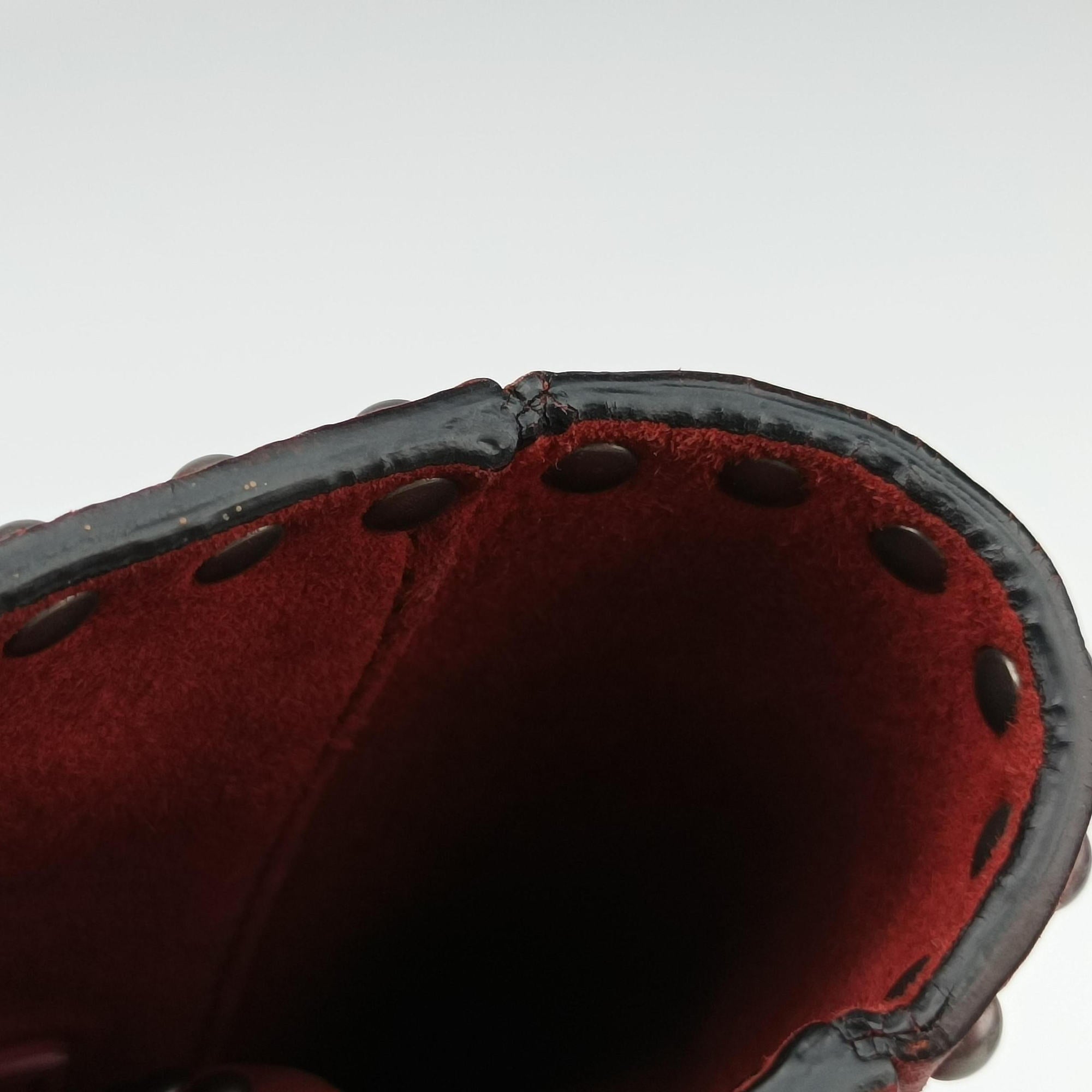 Lady Dior Red Leather 35-MA-1107レディディオール レッド レザー 35-MA-1107