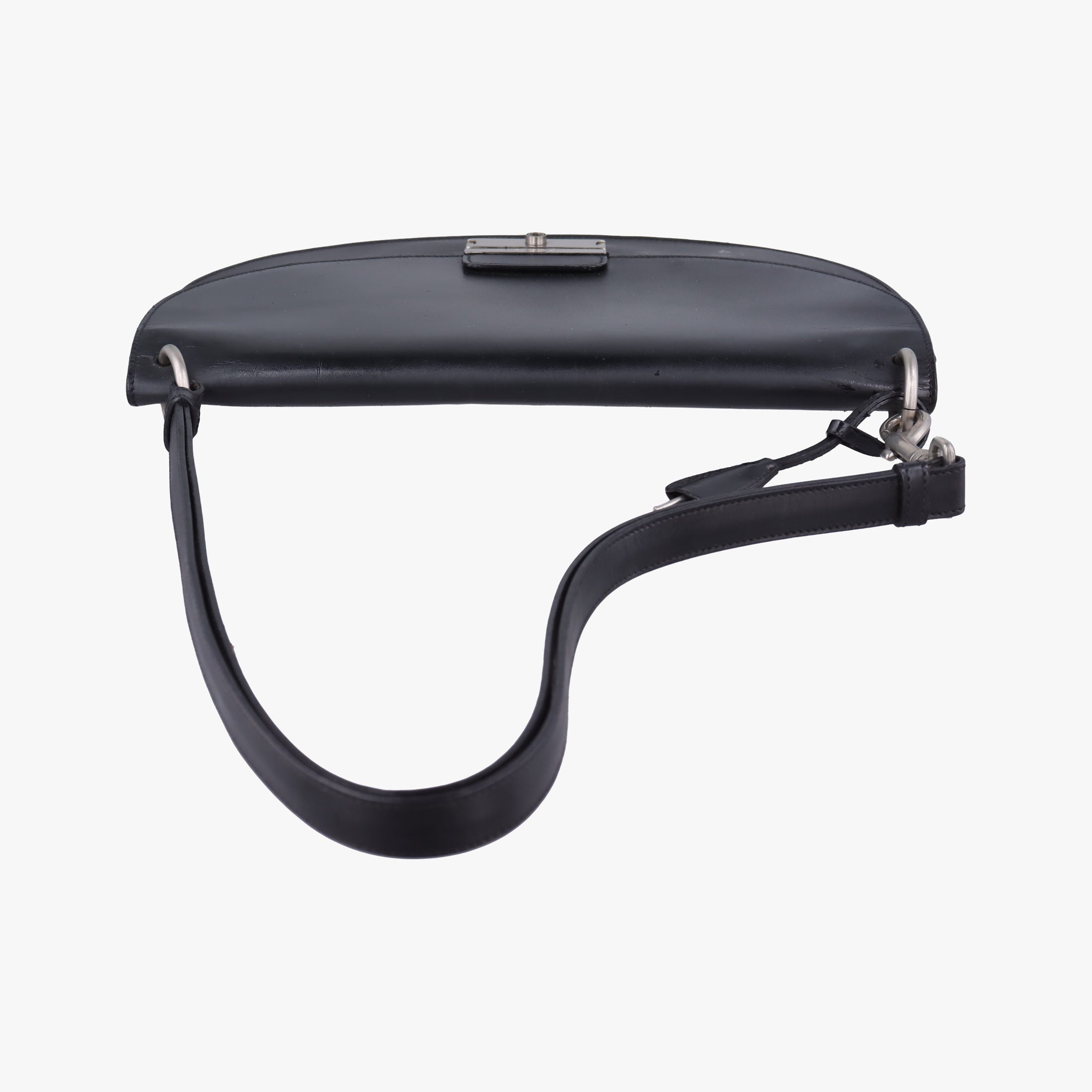 Half Moon Flap Black Leather B11231 145ハーフムーン フラップ ブラック レザー B11231 145