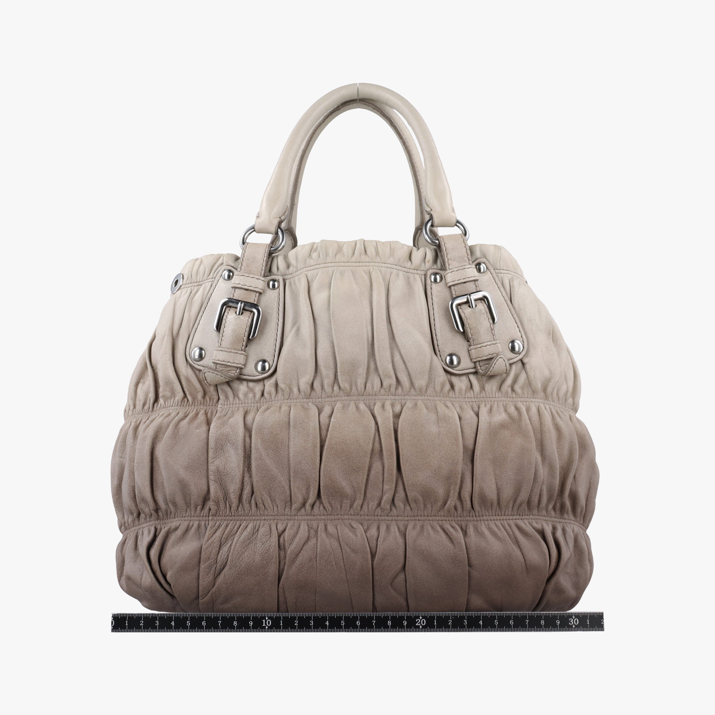 Gaufre Brown × Beige lambskin BN1702 105ギャザー ブラウン × ベージュ ラムスキン BN1702 105