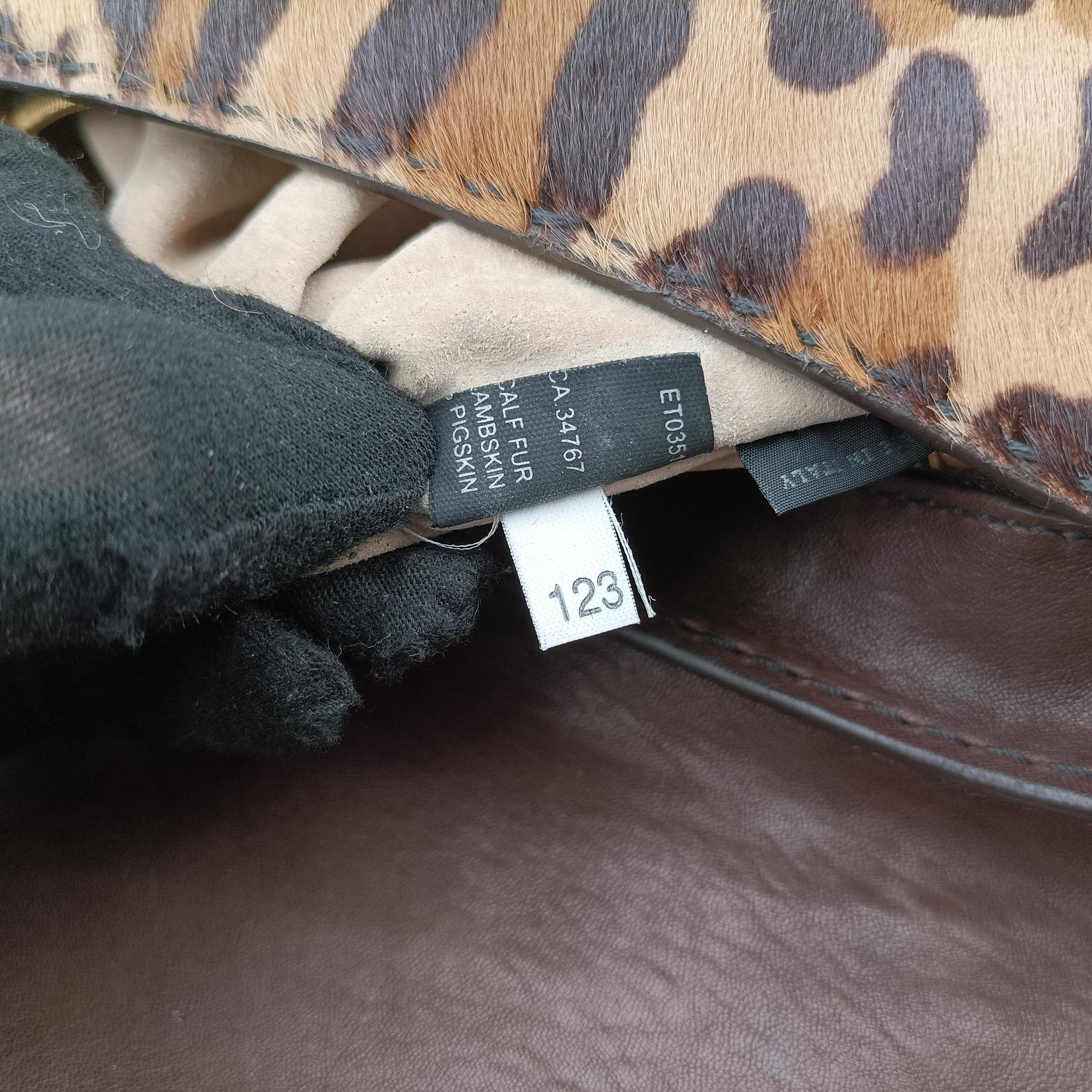 Leopard Print Brown×Multicolour ponyhair 123レオパード プリント ブラウン×マルチカラー ハラコ 123
