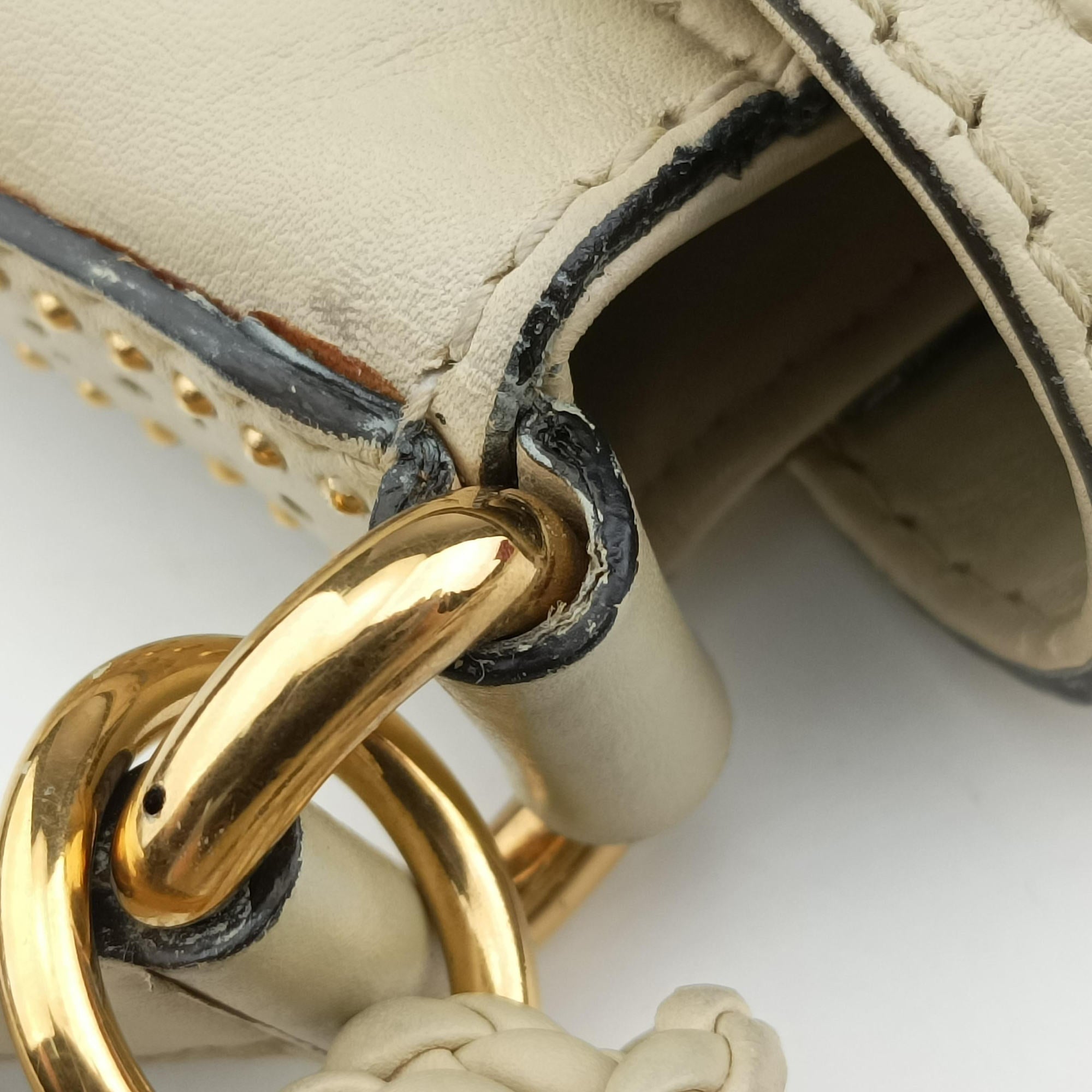Snaffle Bit ivory Leather 263955 F8790590スナッフルビット アイボリー レザー 263955 F8790590