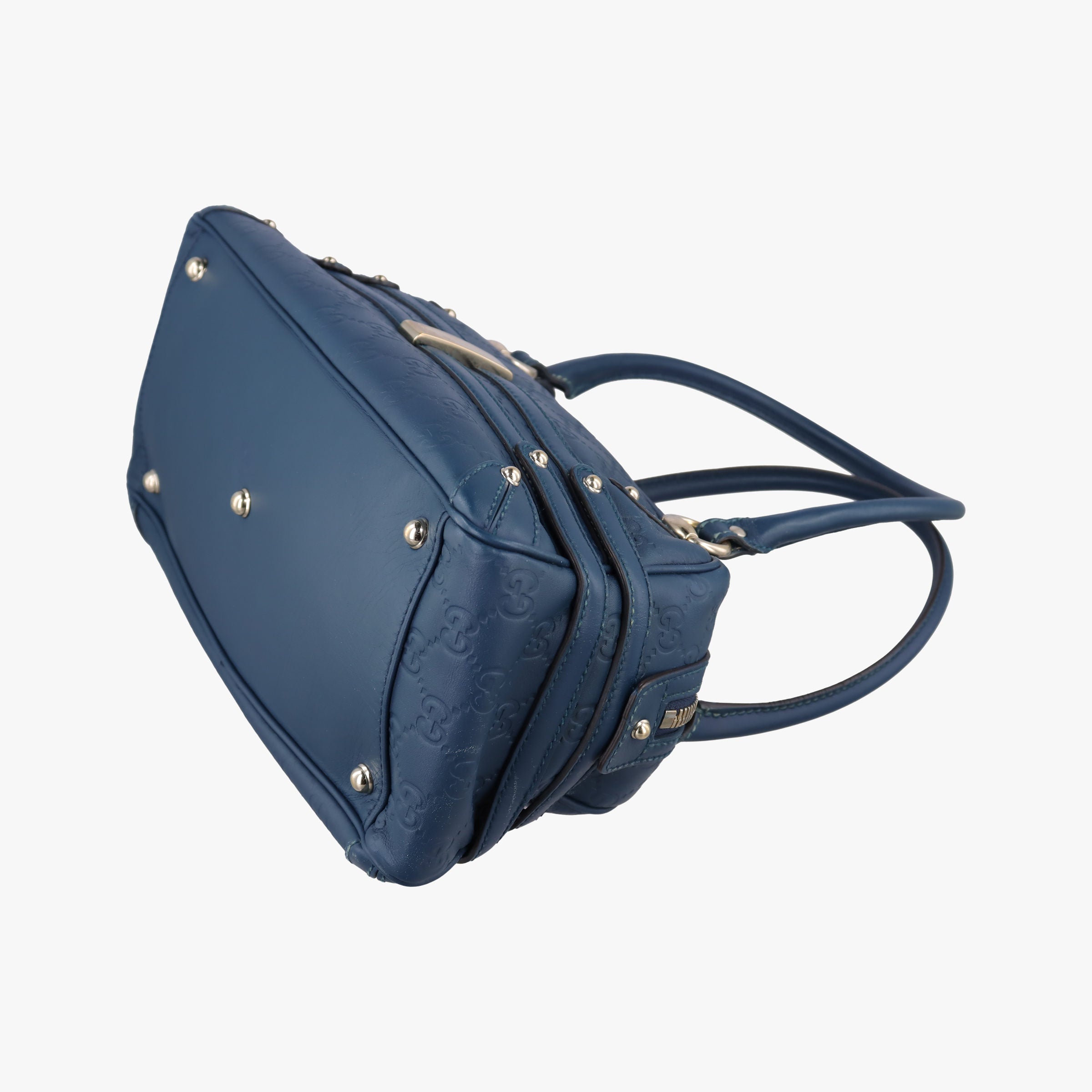 Horsebit Bamboo Wave Boston Blue Leather 159399 ホースビット バンブー ウェーブ ボストン ブルー レザー 159399