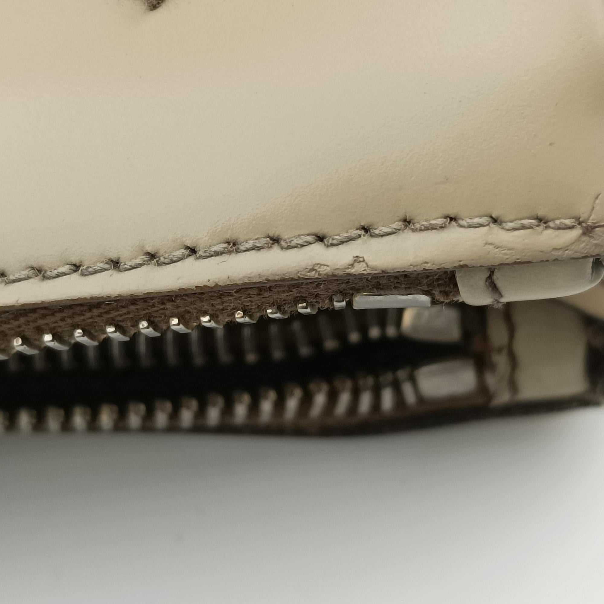 Galleria Flowers Double Zip Beige leather B2274F 117ガレリア フラワーズダブルジップ ベージュ レザー B2274F 117