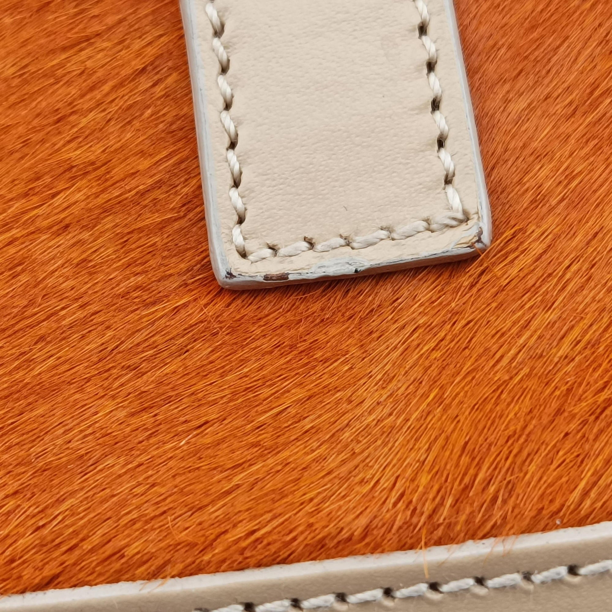 Jackie Orange × Beige ponyhair×Leather 001.37 ジャッキー オレンジ × ベージュ ハラコ×レザー 001.37