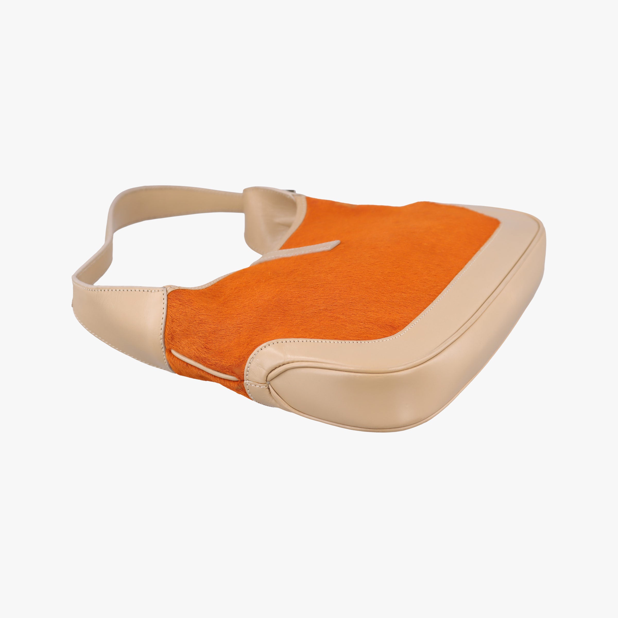 Jackie Orange × Beige ponyhair×Leather 001.37 ジャッキー オレンジ × ベージュ ハラコ×レザー 001.37