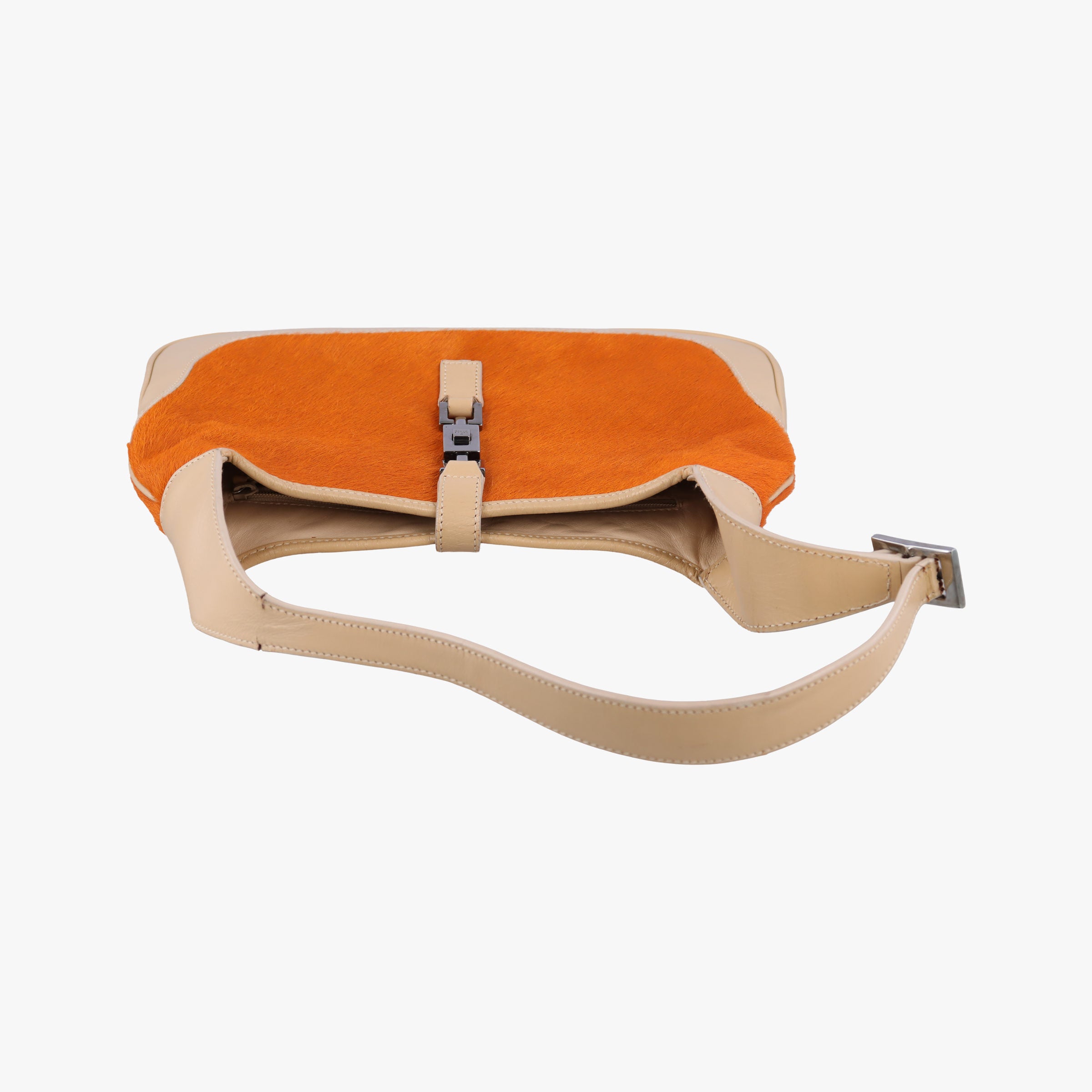 Jackie Orange × Beige ponyhair×Leather 001.37 ジャッキー オレンジ × ベージュ ハラコ×レザー 001.37