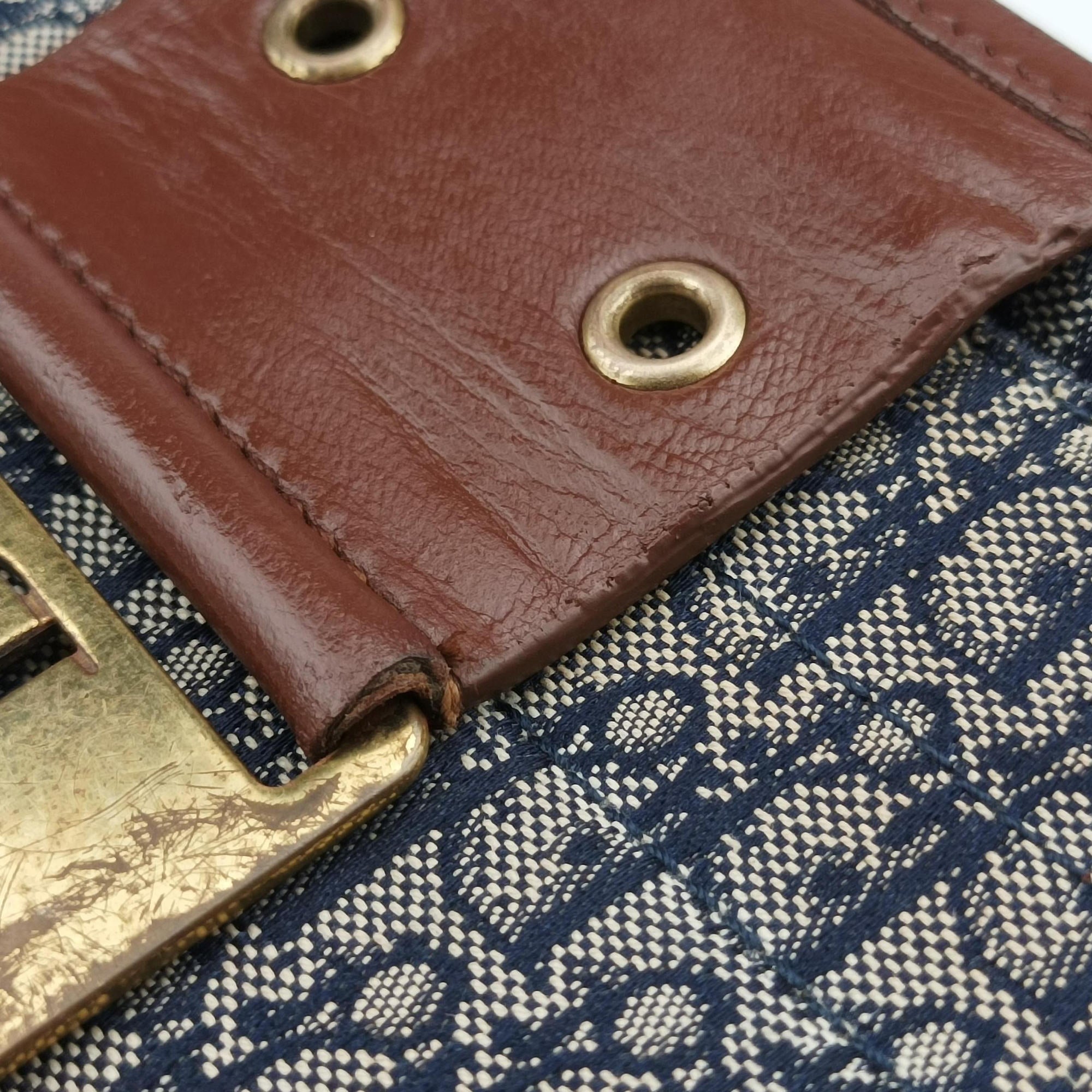 Street Chic Brown×blue canvasxleather 14BM-1022ストリートシック ブラウン×ブルー キャンバスxレザー 14BM-1022