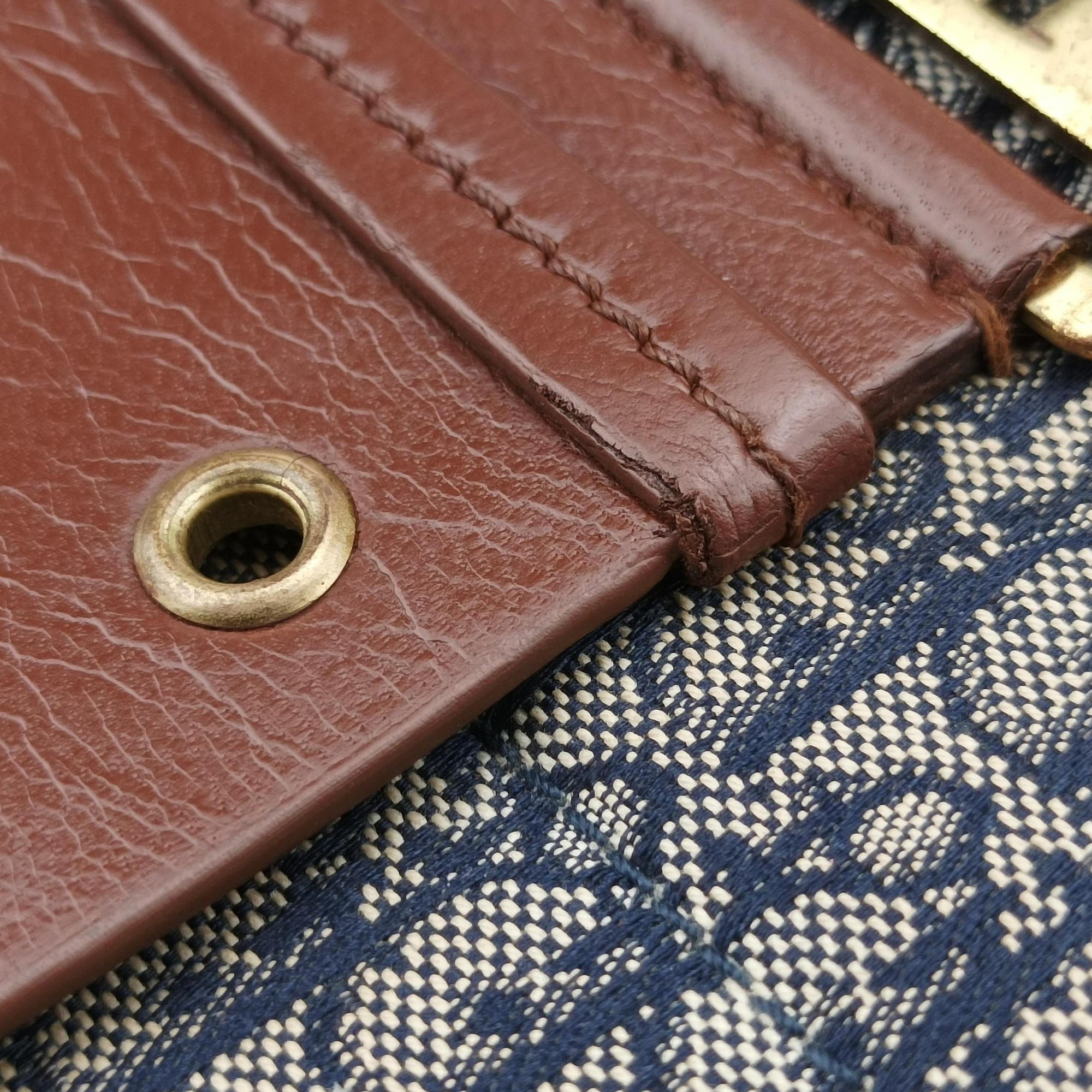 Street Chic Brown×blue canvasxleather 14BM-1022ストリートシック ブラウン×ブルー キャンバスxレザー 14BM-1022