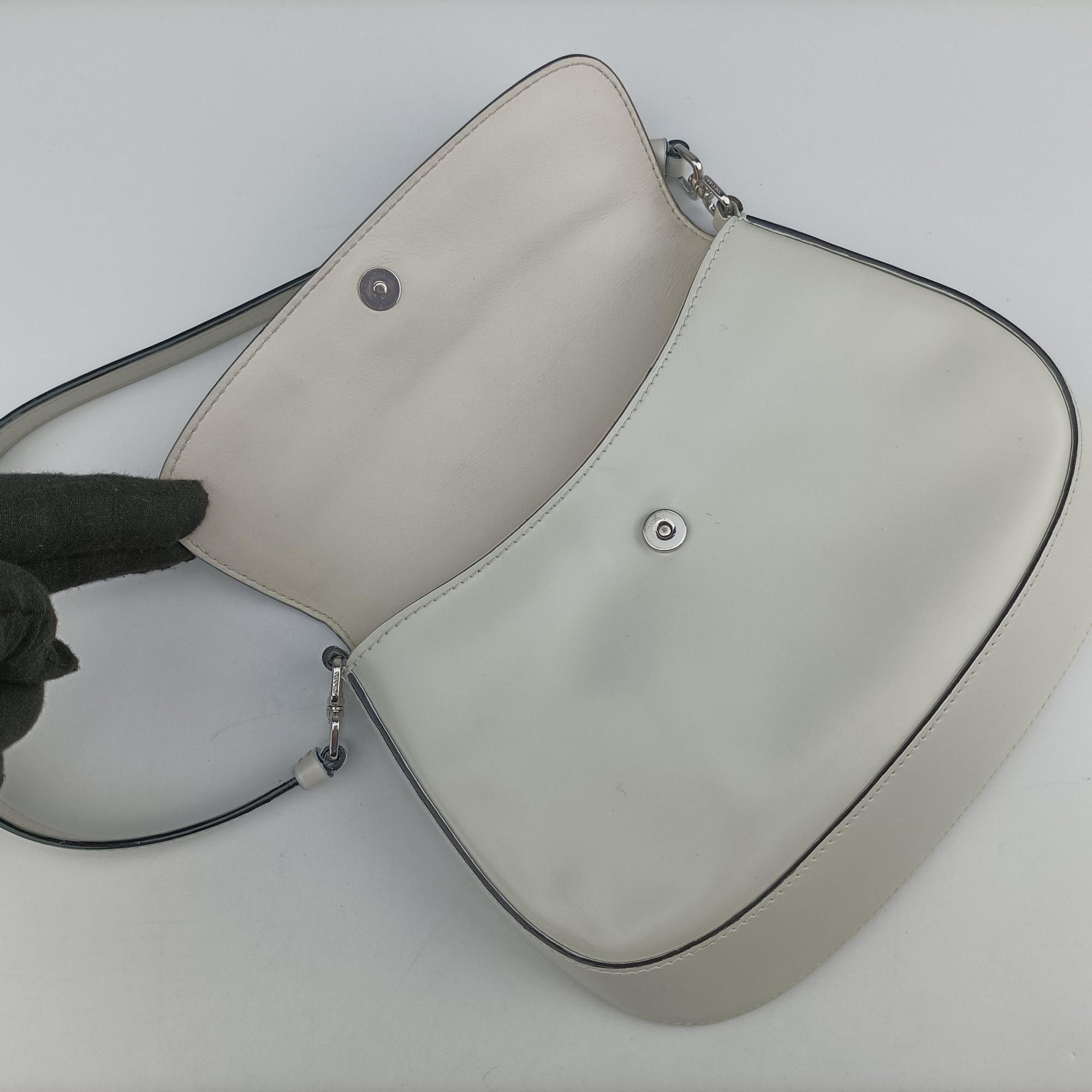 Cleo Flap White Leather 7/Dクレオフラップ ホワイト レザー 7/D