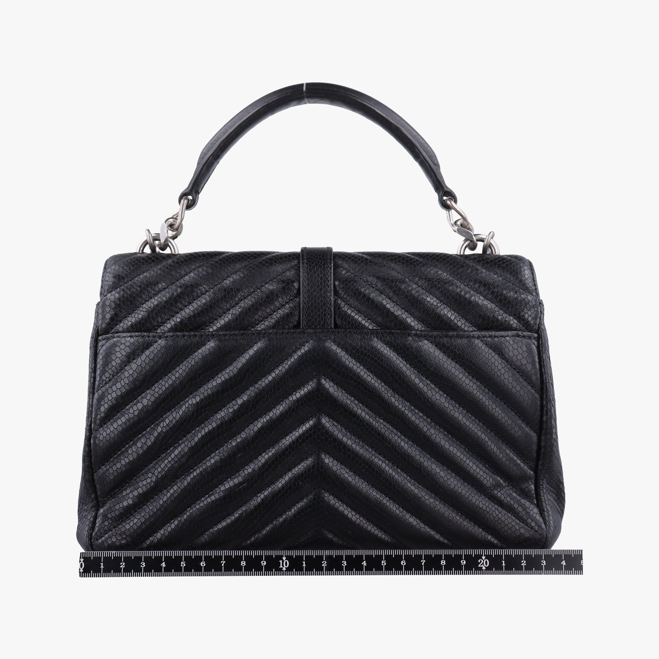 COLLEGE Medium Black Chevron-quilted leather 600279 TCT600279.0620カレッジ ミディアム ブラック キルティングレザー 600279 TCT600279.0620