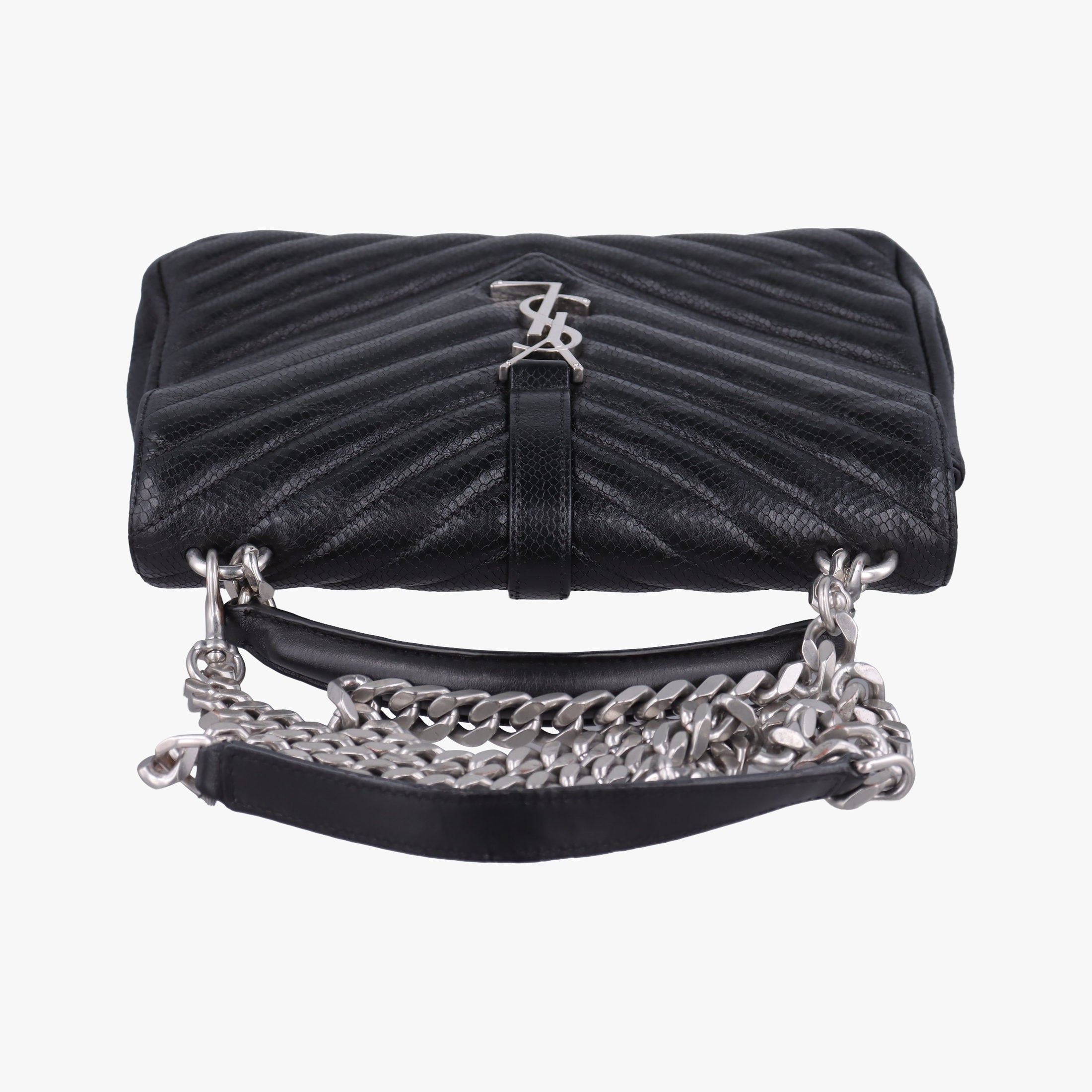 COLLEGE Medium Black Chevron-quilted leather 600279 TCT600279.0620カレッジ ミディアム ブラック キルティングレザー 600279 TCT600279.0620