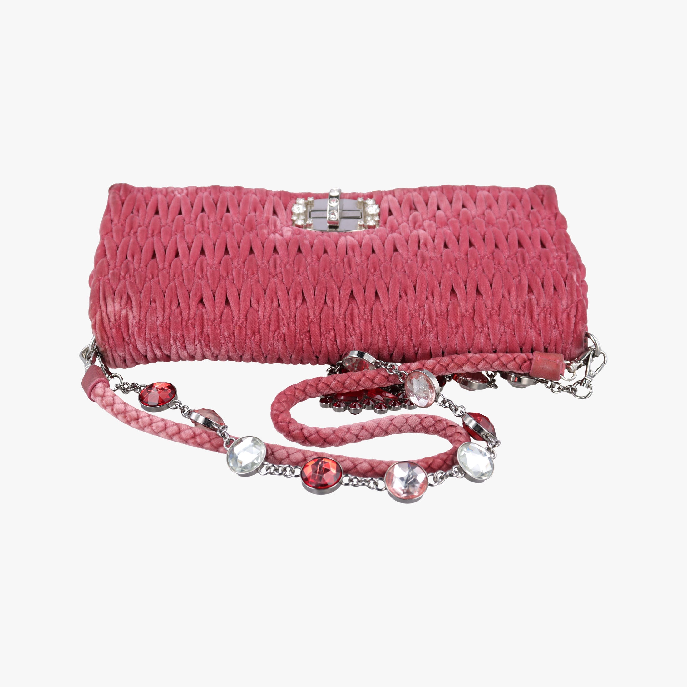 Miu Crystal Pink Leather RP0169 142ミュウクリスタル ピンク レザー RP0169 142
