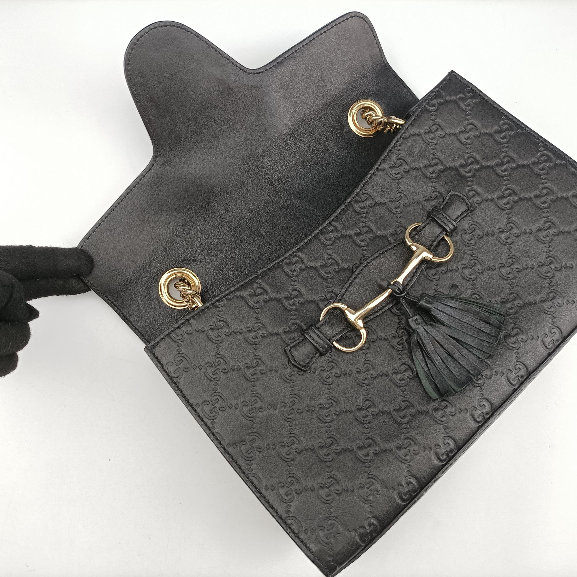 Emily Black Leather 295402 E018188598エミリー ブラック レザー 295402 E018188598