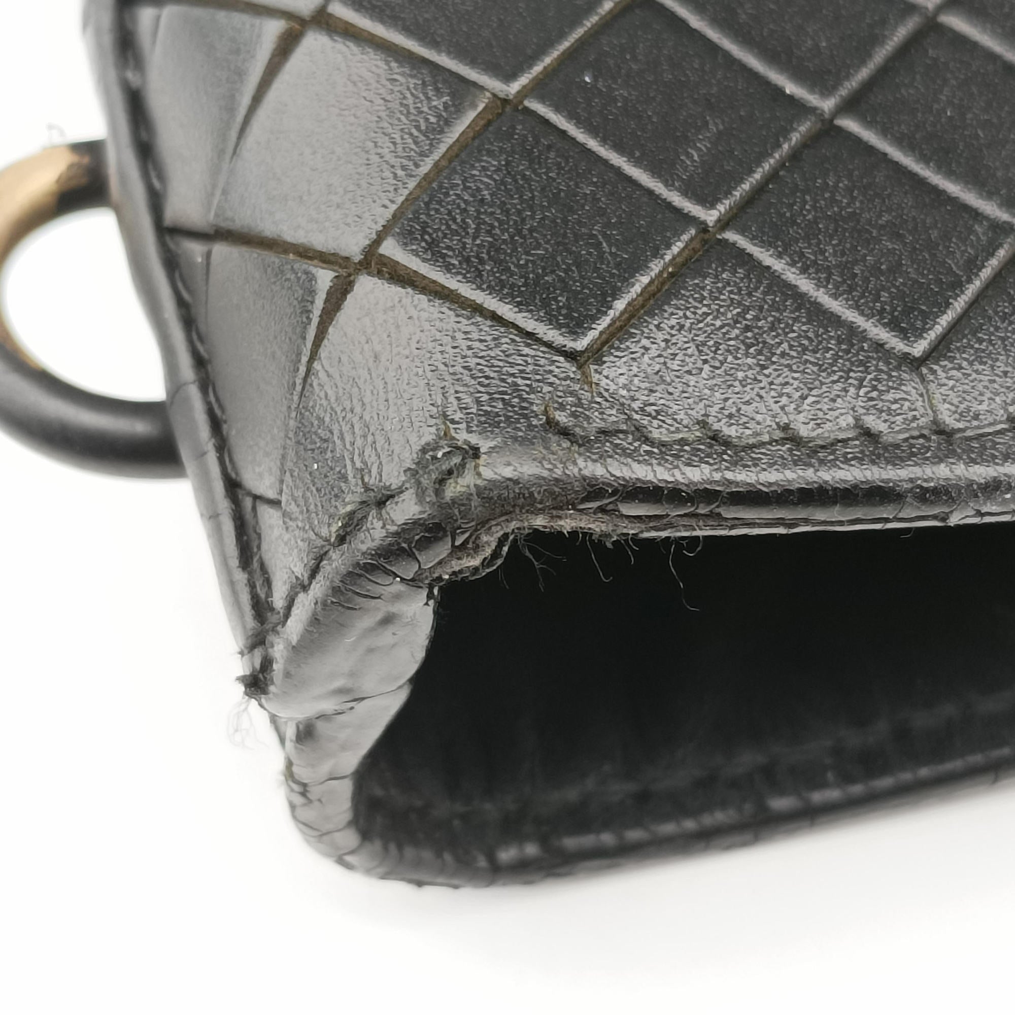 Intrecciato Black lambskin B00316925Uイントレチャート ブラック ラムスキン B00316925U