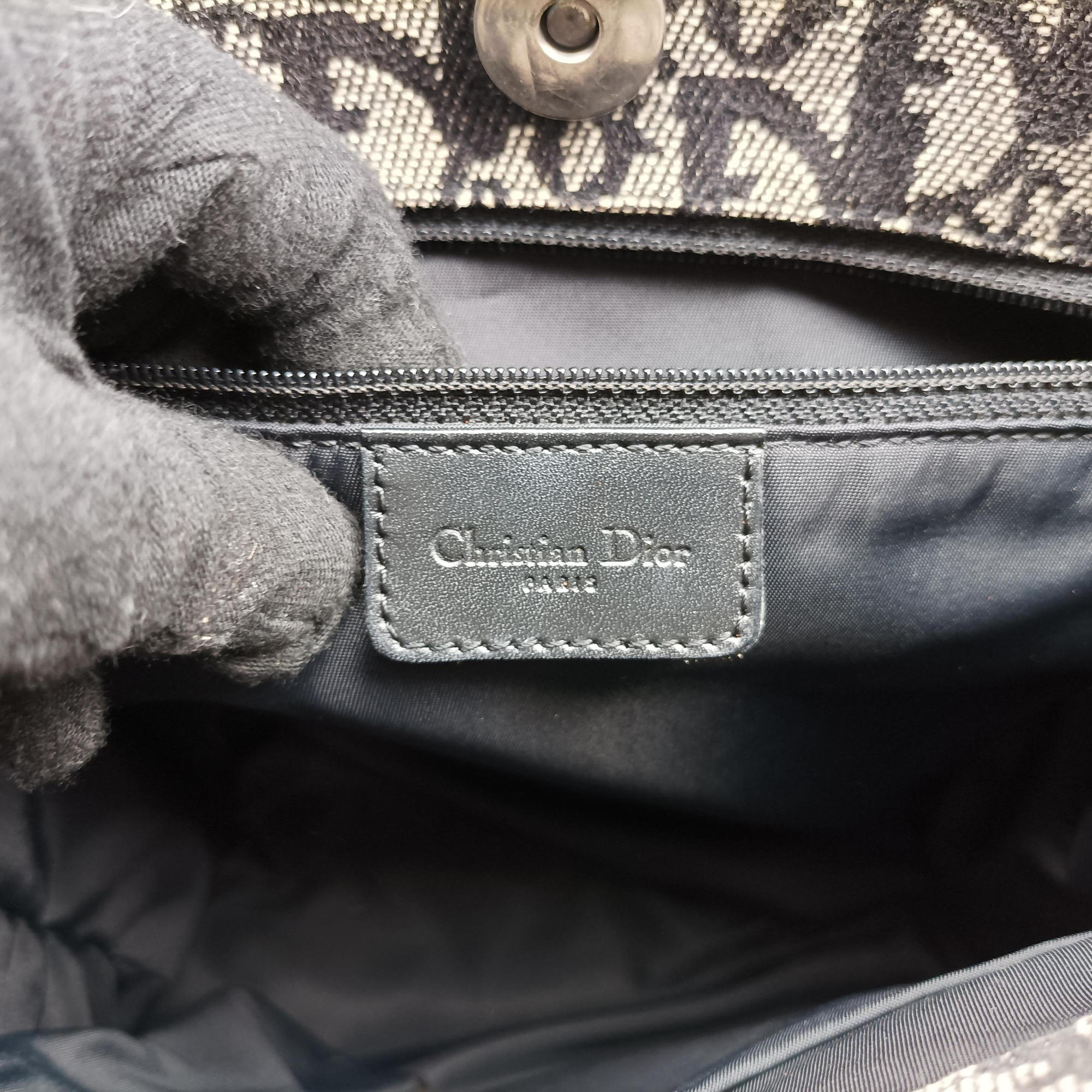 Trotter Tote Navy Jacquard × Leather 06 RU 0043トロッター トート ネイビー ジャガード×レザー 06 RU 0043