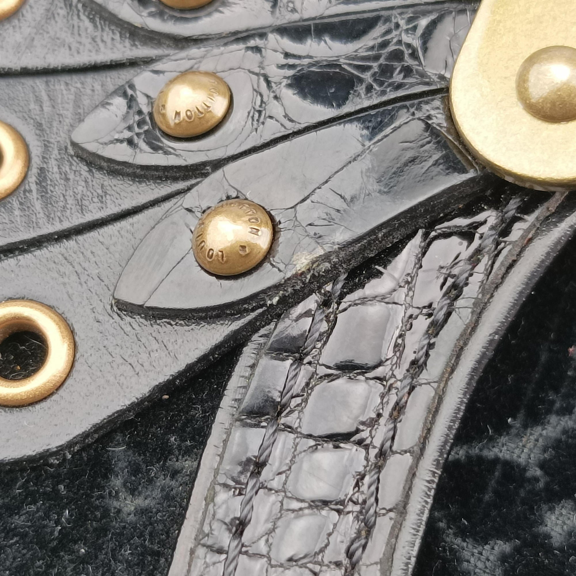 Irvine black Velour×Alligator M92733 MI0094アーヴァイン ブラック ベロア×アリゲーター M92733 MI0094