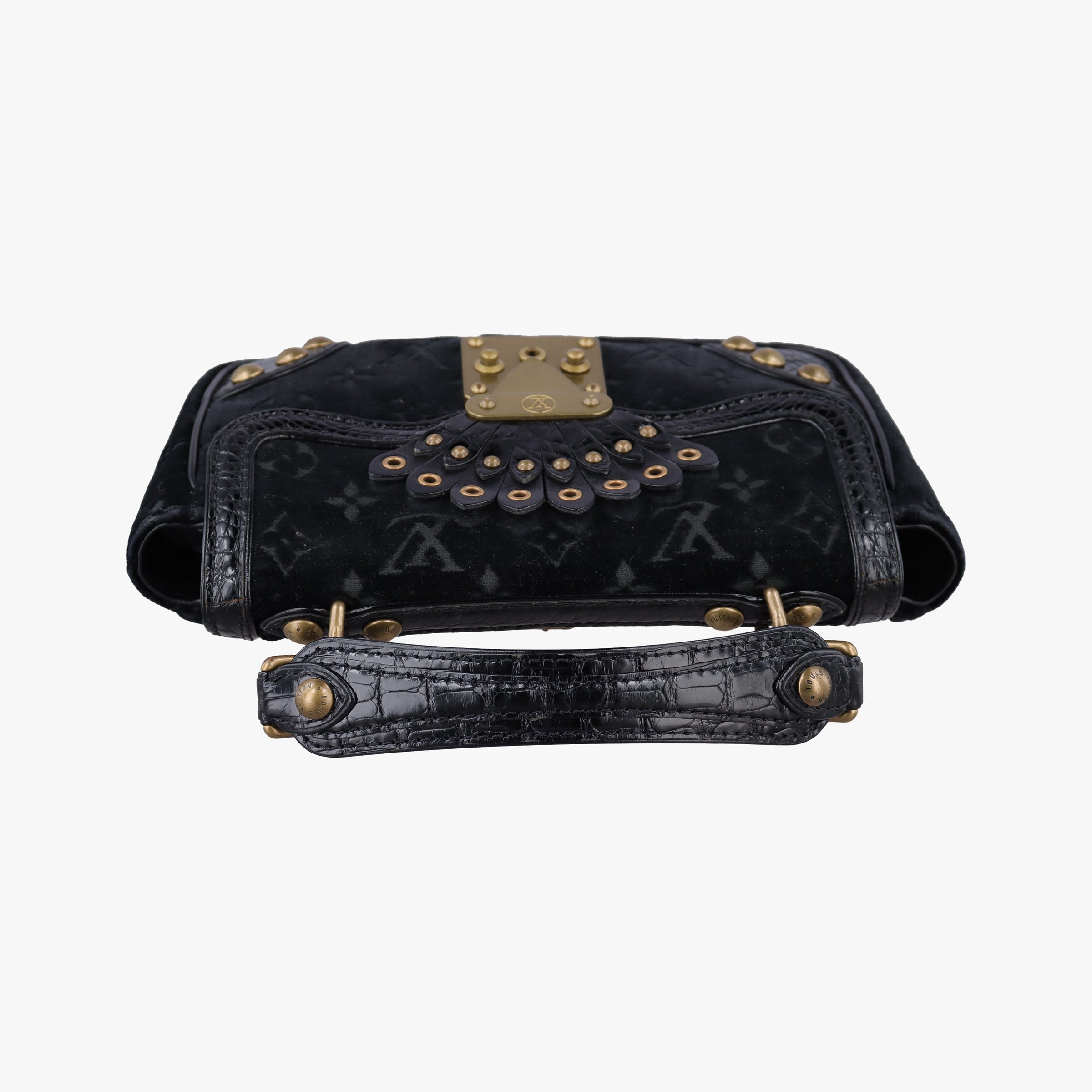 Irvine black Velour×Alligator M92733 MI0094アーヴァイン ブラック ベロア×アリゲーター M92733 MI0094