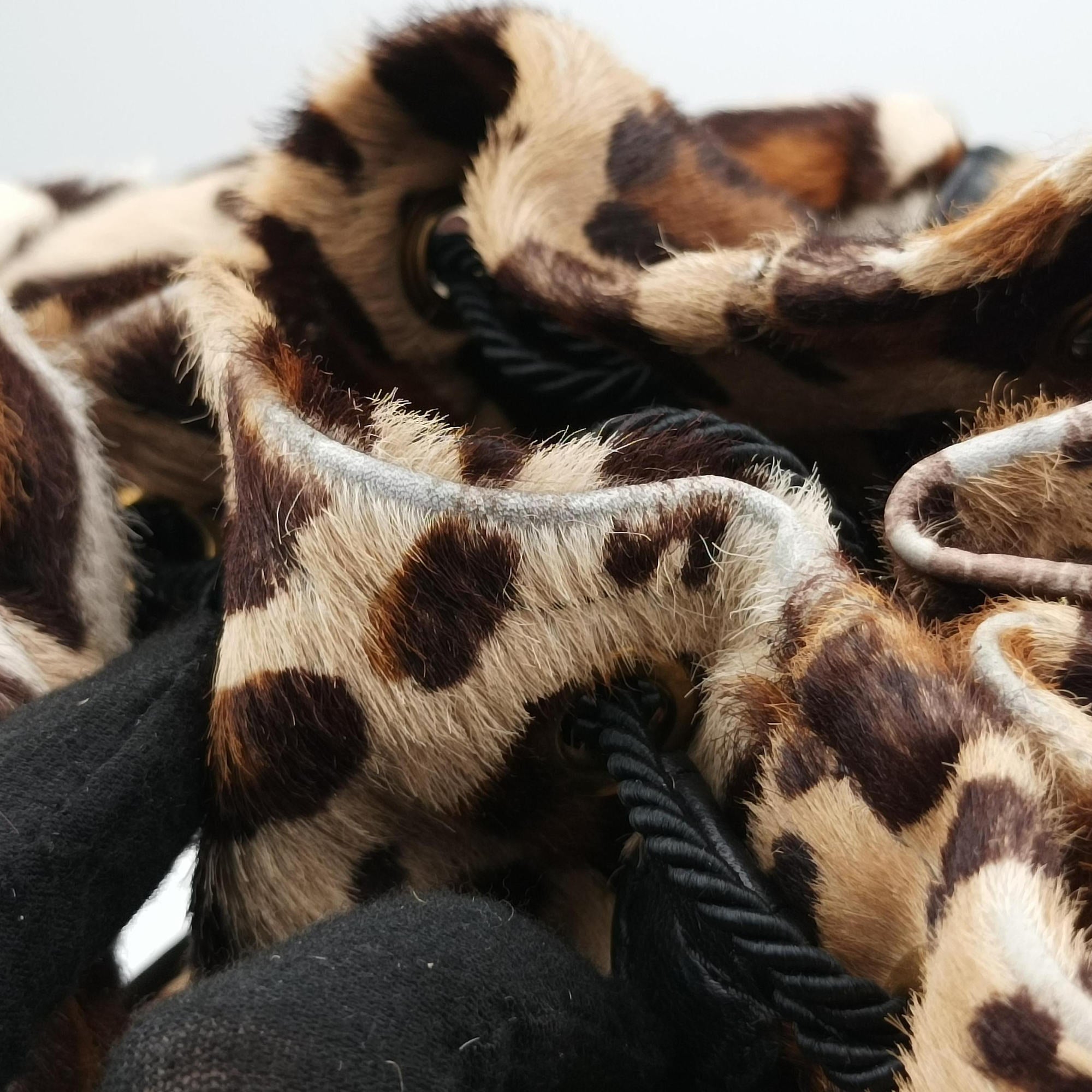 Leopard Print Brown×Multicolour pony hair 8BR554 5260-8BR554-VXI-069レオパード プリント ブラウン×マルチカラー ハラコ 8BR554 5260-8BR554-VXI-069