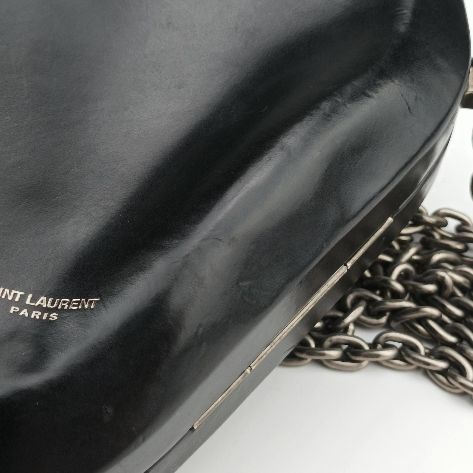Love box heart Black Leather 564323 BCI564323.0319ラブボックス ハート型 ブラック レザー 564323 BCI564323.0319