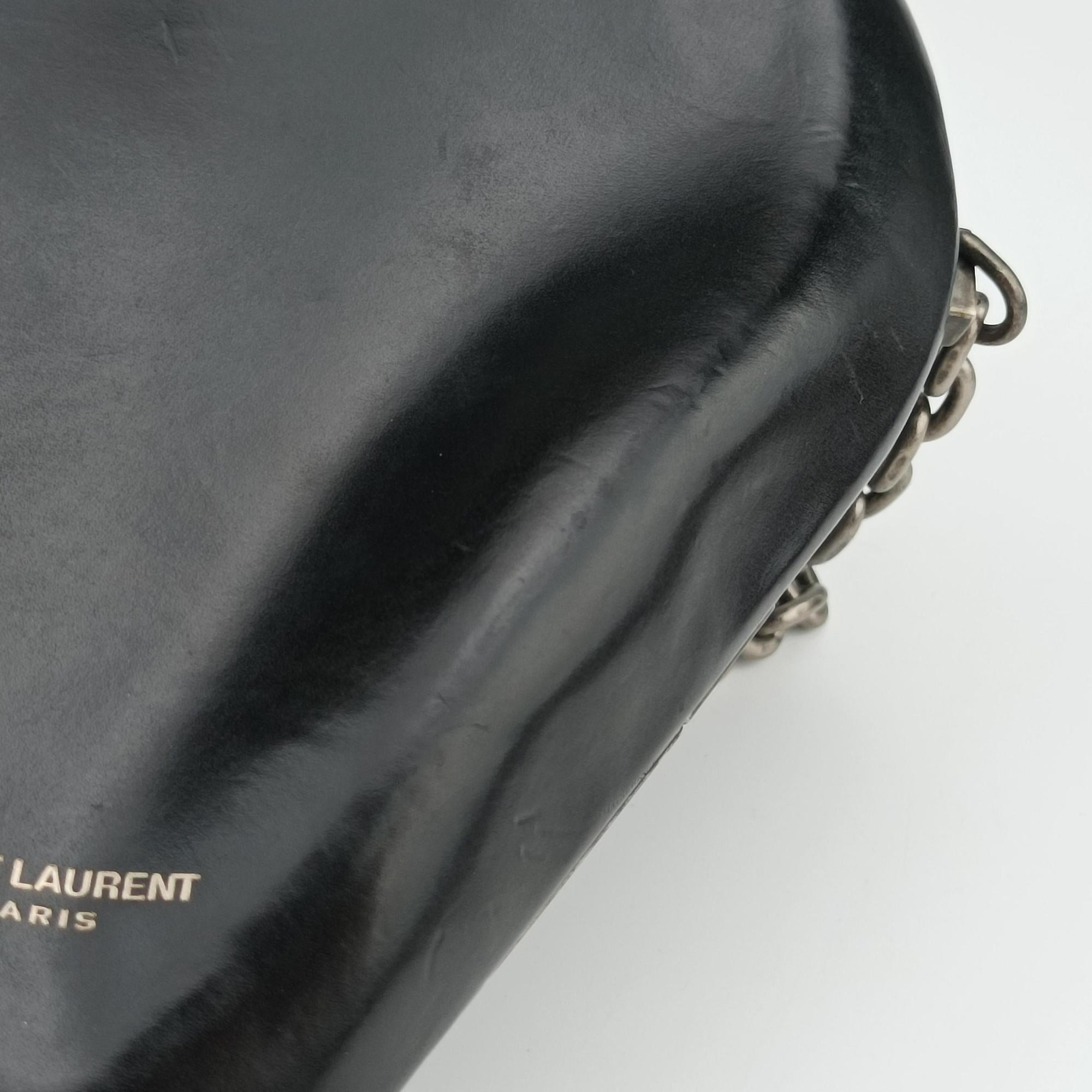 Love box heart Black Leather 564323 BCI564323.0319ラブボックス ハート型 ブラック レザー 564323 BCI564323.0319